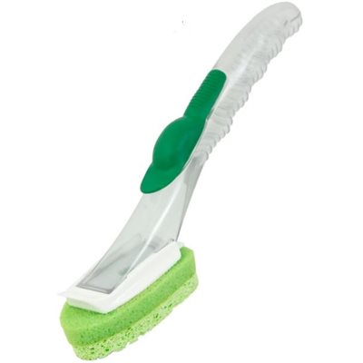Libman 11 Gentle Touch Foaming Dish Wand - Long Handle Dishwashing Brush with Soap Dispenser for Easy Kitchen Cleaning | Perfect for Sinks, Pots, Pans & Hard-to-Reach Areas