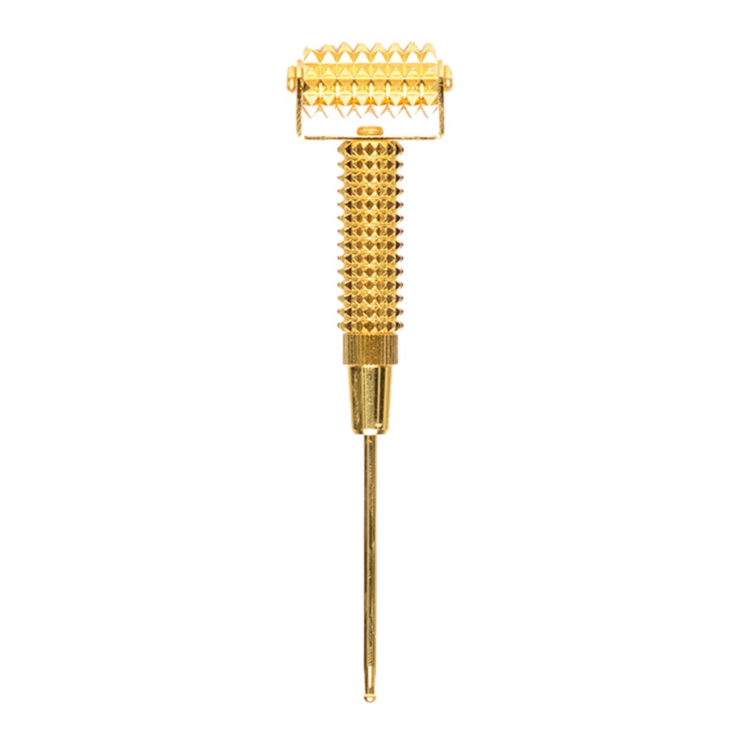 Gold Facial Roller for Skin Tightening & Anti-Aging - 24K Gold Plated Face Massager for Glowing Skin | Perfect for Home Spa, Skincare Routine & Relaxation