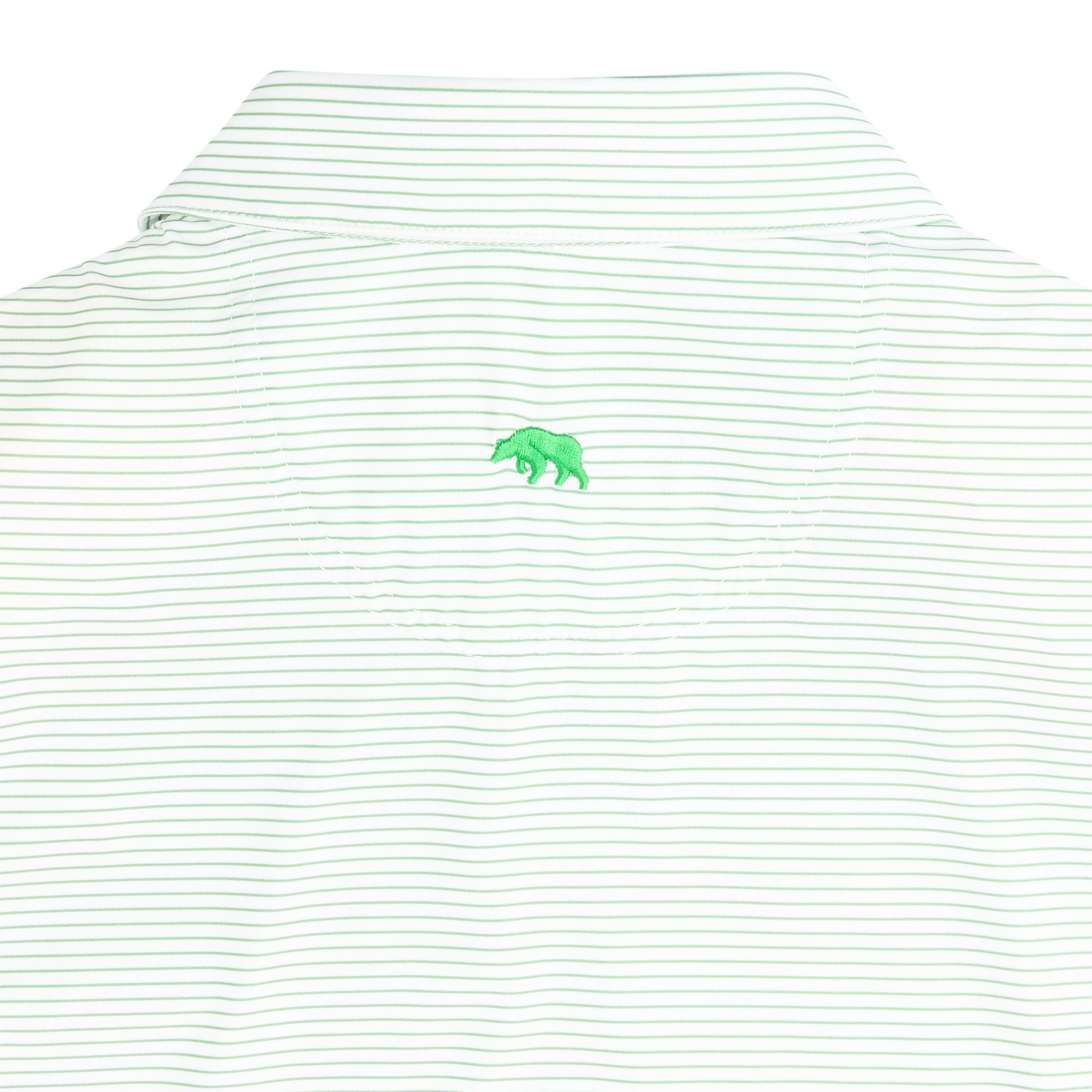 Birdie Stripe Performance Polo Shirt for Men - Moisture Wicking, Breathable Golf & Tennis Shirt in Shale Green - Perfect for Sports, Workouts & Casual Wear