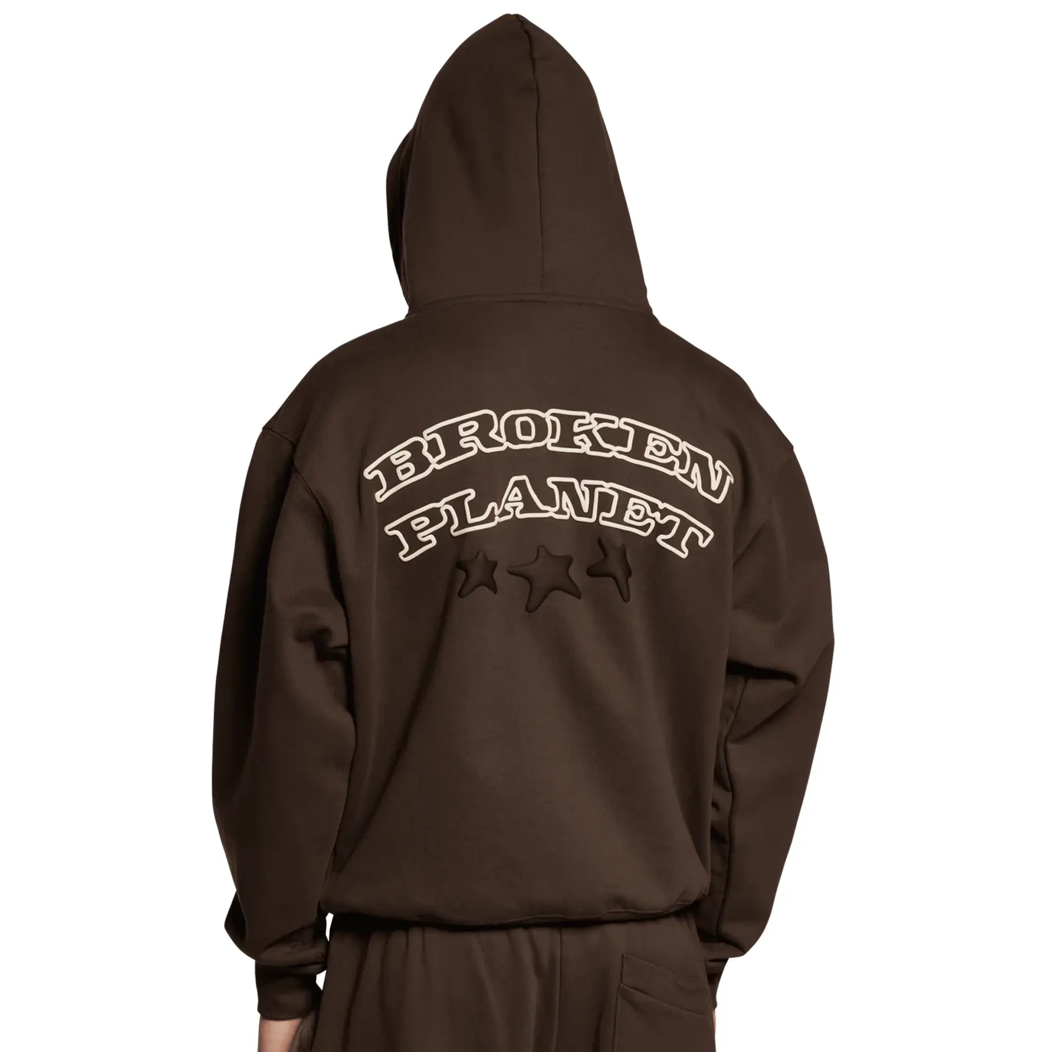 Broken Planet Out Of Service Mocha Brown Hoodie - Men's & Women's Streetwear Pullover Sweatshirt | Cozy Winter Fashion for Urban Lifestyle & Casual Outings