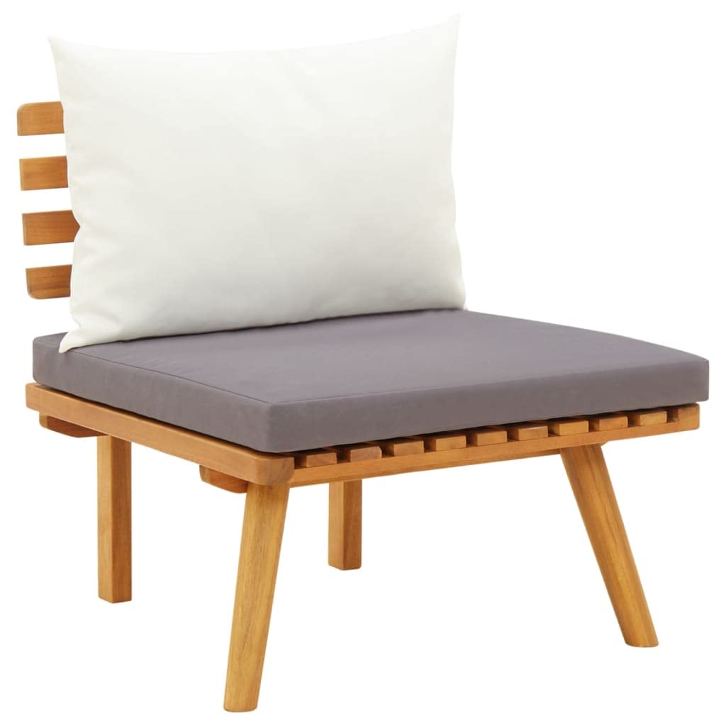 vidaXL 12-Piece Patio Lounge Set with Padded Cushions - Solid Acacia Wood Outdoor Furniture, Weather-Resistant Garden Sofa Set for Backyard, Poolside & Terrace Relaxation