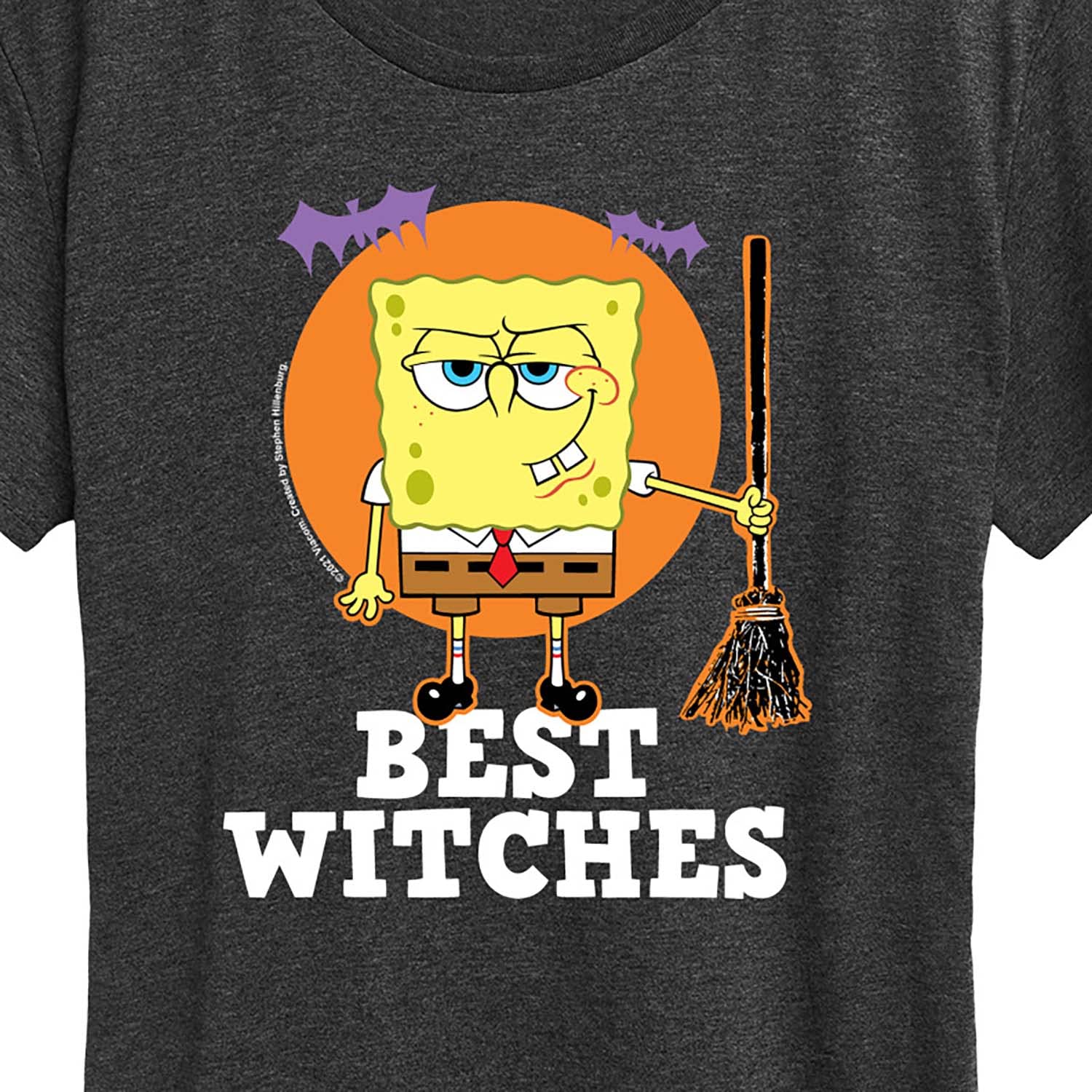 HYBRID APPAREL Women's Spongebob Squarepants Best Witches Graphic T-Shirt - Funny Cartoon Short Sleeve Tee for Halloween Costumes & Casual Wear