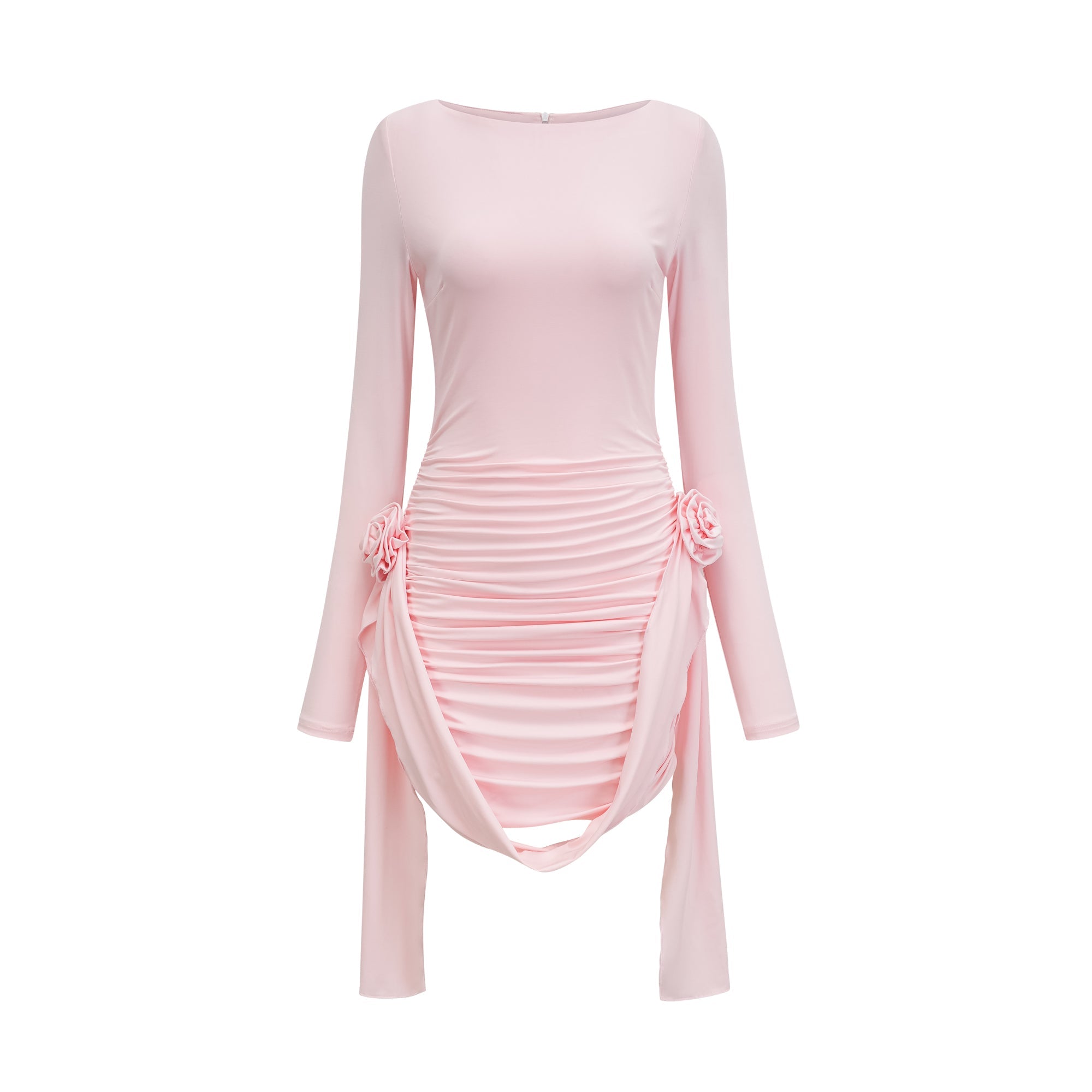 Chloé Pink Floral Long Sleeve Dress for Women - Elegant Spring & Summer Party Wear, Wedding Guest Outfit, Date Night Dress