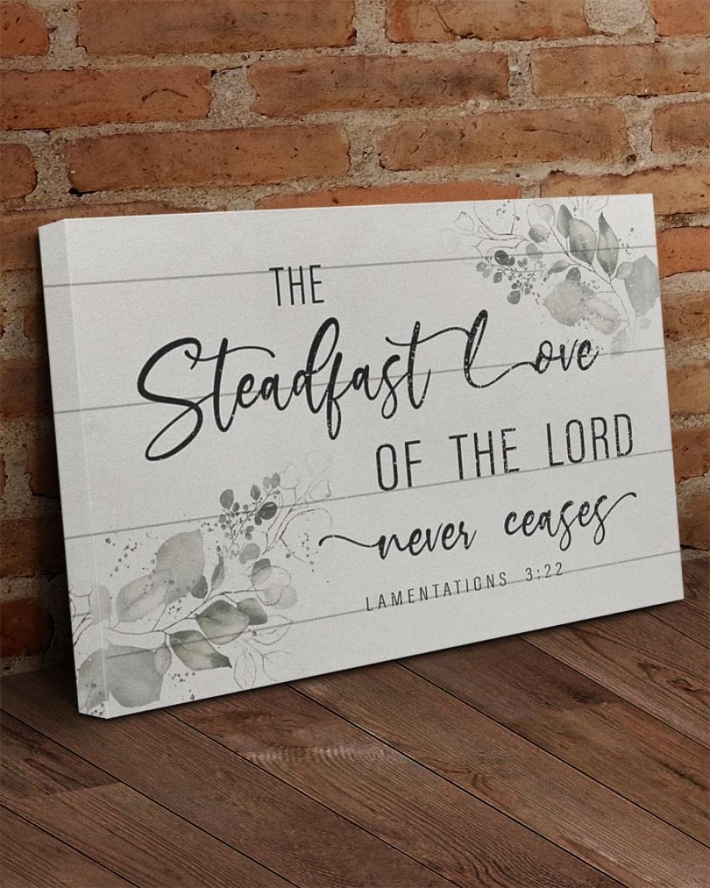 Jesus Wall Art - The Steadfast Love of The Lord Never Ceases Canvas Print | Christian Home Decor | Bible Verse Canvas Art for Living Room, Bedroom & Church