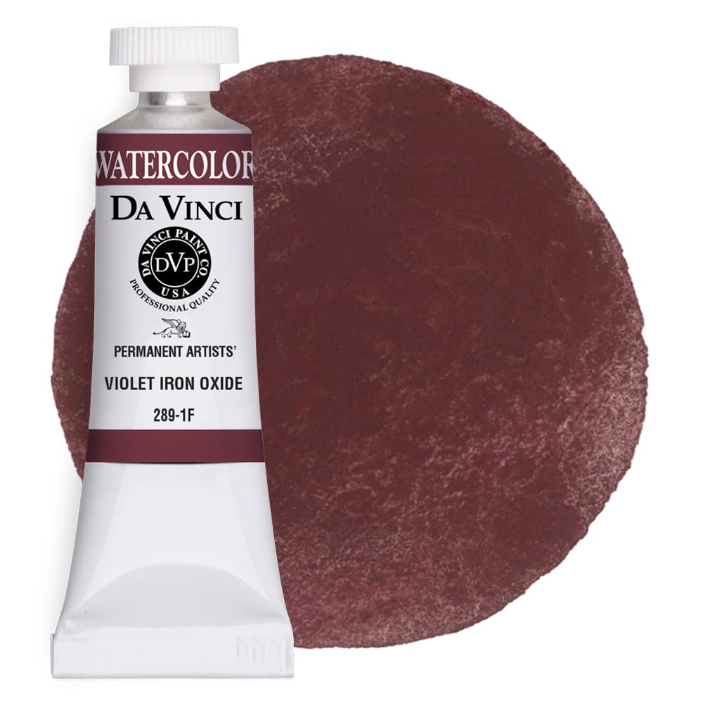 Professional Artist Watercolor Paint - Violet Iron Oxide (15mL Tube) for Watercolor Painting, Sketching & DIY Art Projects - High-Quality Pigment for Artists & Hobbyists