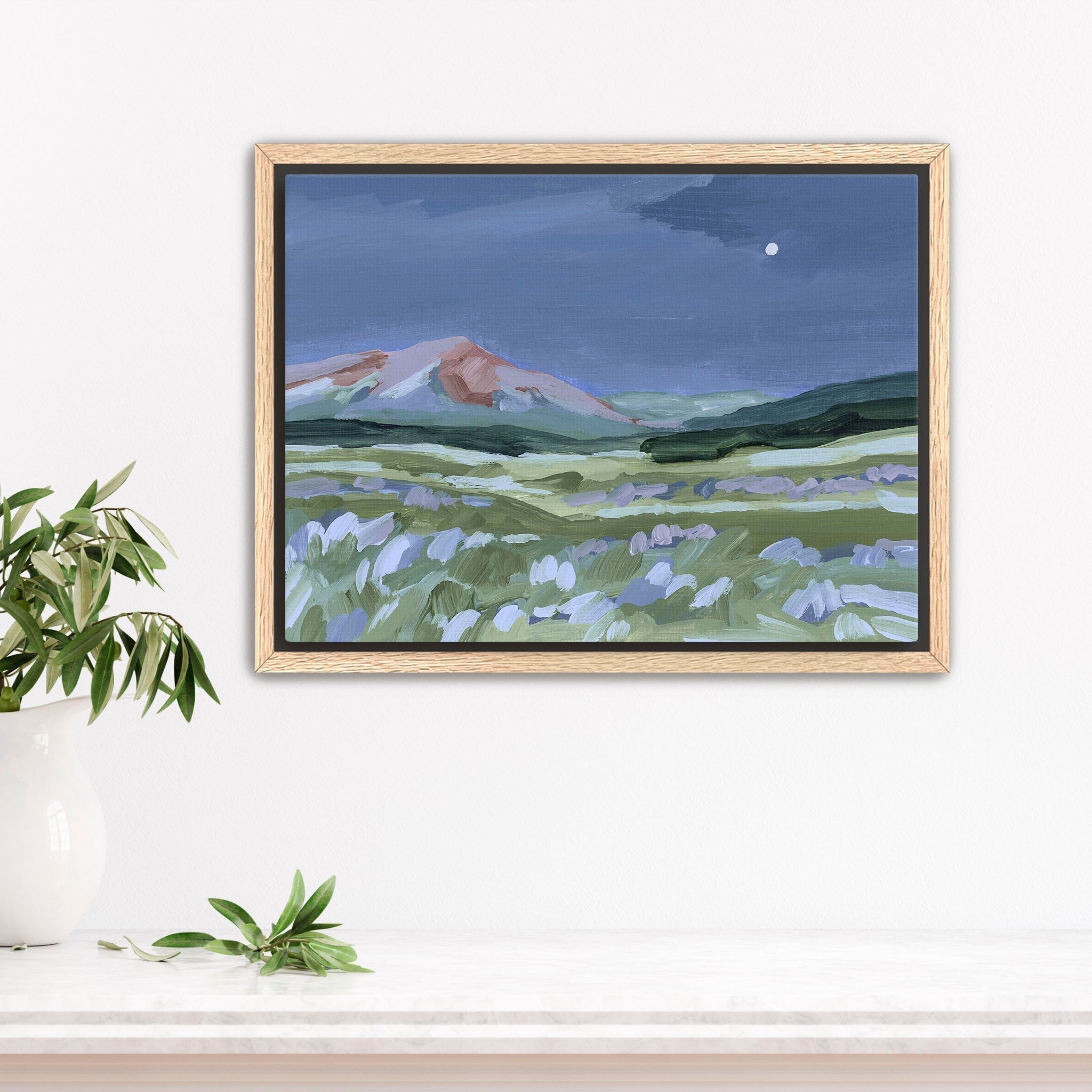 When the Moon Shines II Wall Art Print - Celestial Moonlight Decor for Bedroom, Living Room & Office