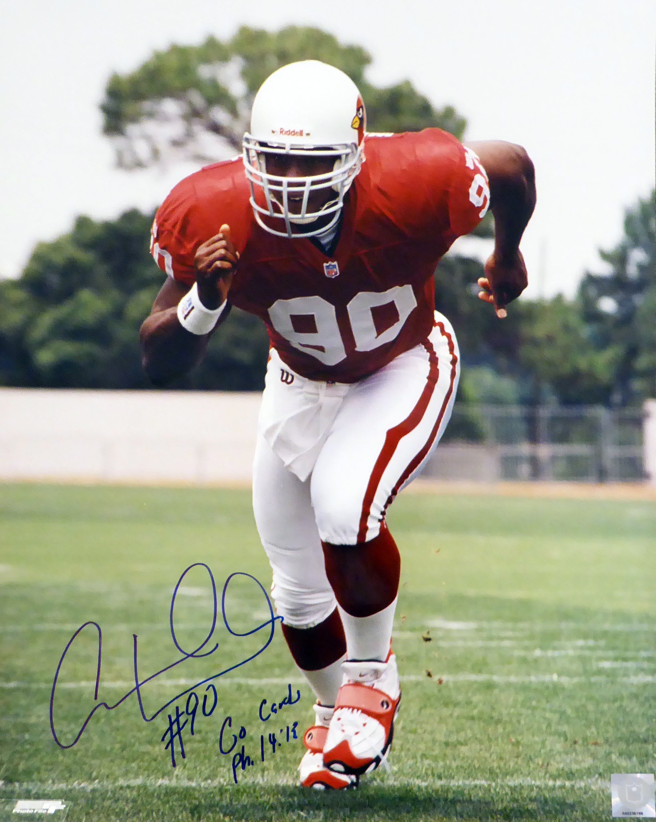 Andre Wadsworth Autographed 16x20 Photo - Arizona Cardinals Memorabilia - Signed NFL Collectible - Perfect for Sports Fans and Collectors - SKU #214158
