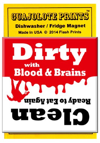 Strong Dishwasher Clean Dirty Sign Magnet - Zombies Design for Kitchen Appliances - Perfect for Home, Office & Restaurant Use