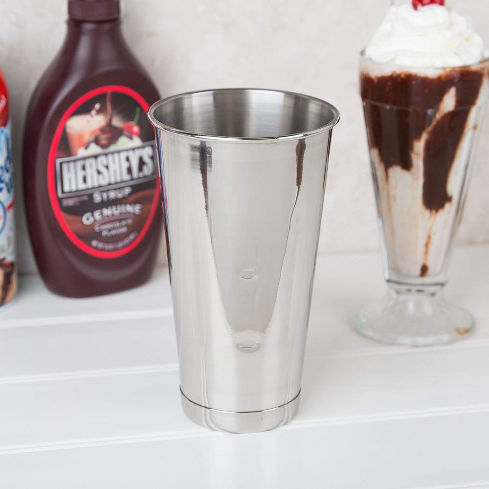 6-Piece 30 oz Stainless Steel Milkshake Cups - Commercial Grade Heavy Duty Malt Shake Mixing Cups for Smoothies, Ice Cream & Protein Drinks - Perfect for Restaurants, Bars & Home Use