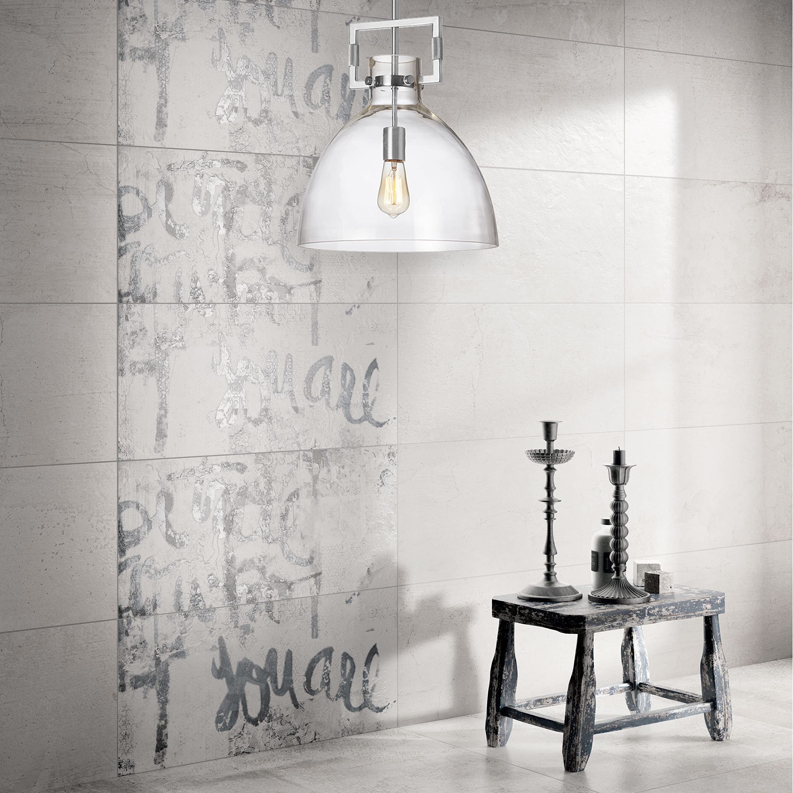 Dainolite LBY-141P-PC1 Modern Clear Glass Pendant Light Fixture - Sleek Hanging Chandelier for Kitchen Island, Dining Room & Bedroom Lighting