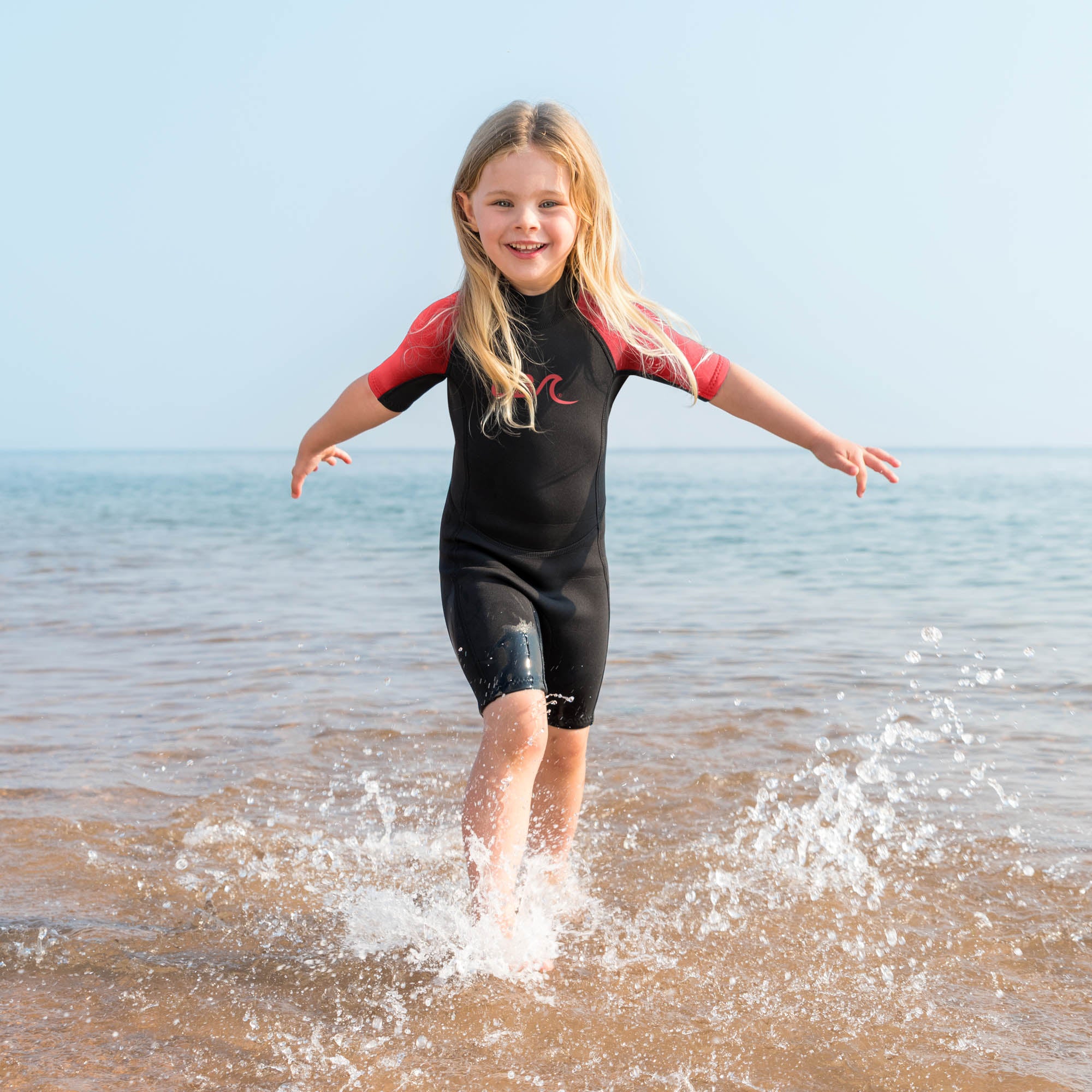 UB Kids Sharptooth Shorty Wetsuit for Boys & Girls Ages 5-6 | UV Protection & Quick-Dry | Perfect for Swimming, Surfing & Beach Activities