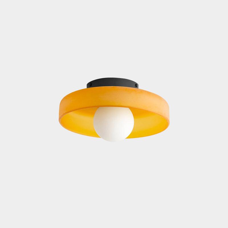 Modern Gino Ceiling Lamp - Energy Efficient LED Flush Mount Light Fixture for Living Room, Bedroom & Kitchen - Dimmable Indoor Lighting with Remote Control
