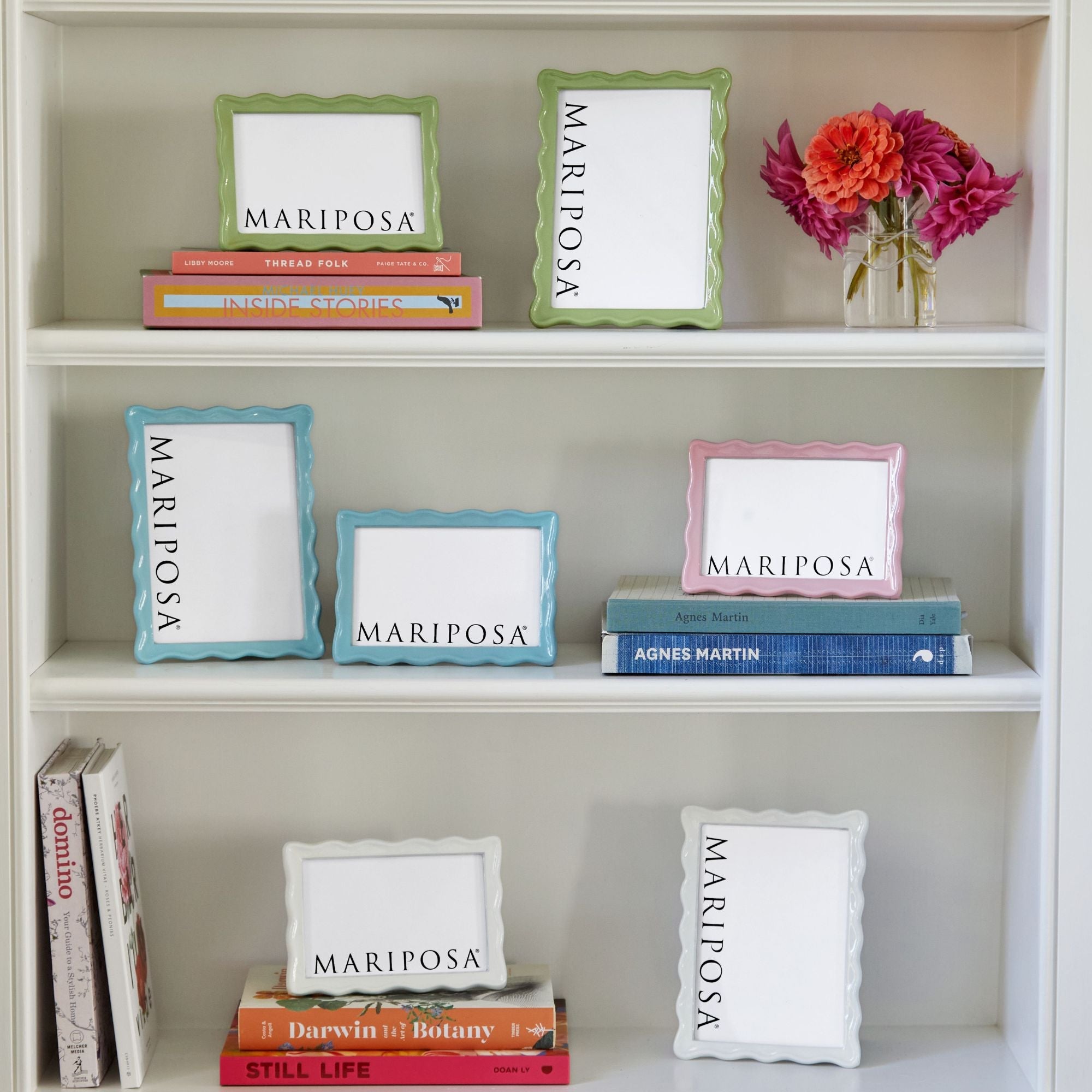 5x7 Wavy White Picture Frame - Elegant Photo Display for Home, Office & Gifts | Wall Mount or Tabletop Decor