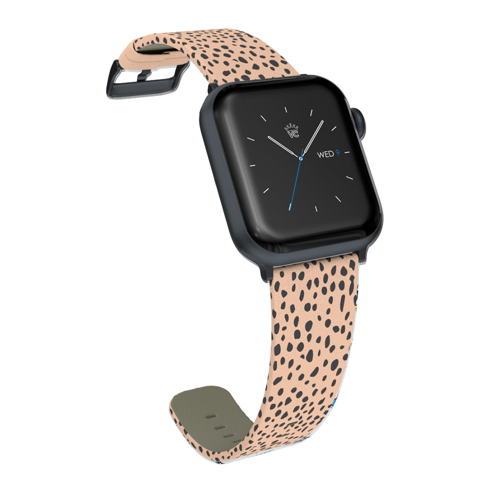 Spotted Cheetah Print Apple Watch Band - Stylish & Durable Replacement Strap for Apple Watch Series 1-9 - Perfect for Workouts, Fashion & Everyday Wear