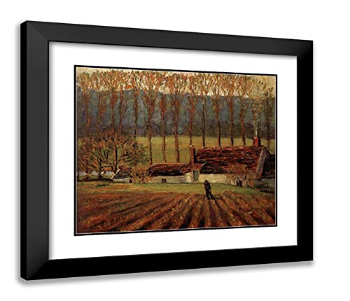 Black Modern Wood Frame with Double Matting
