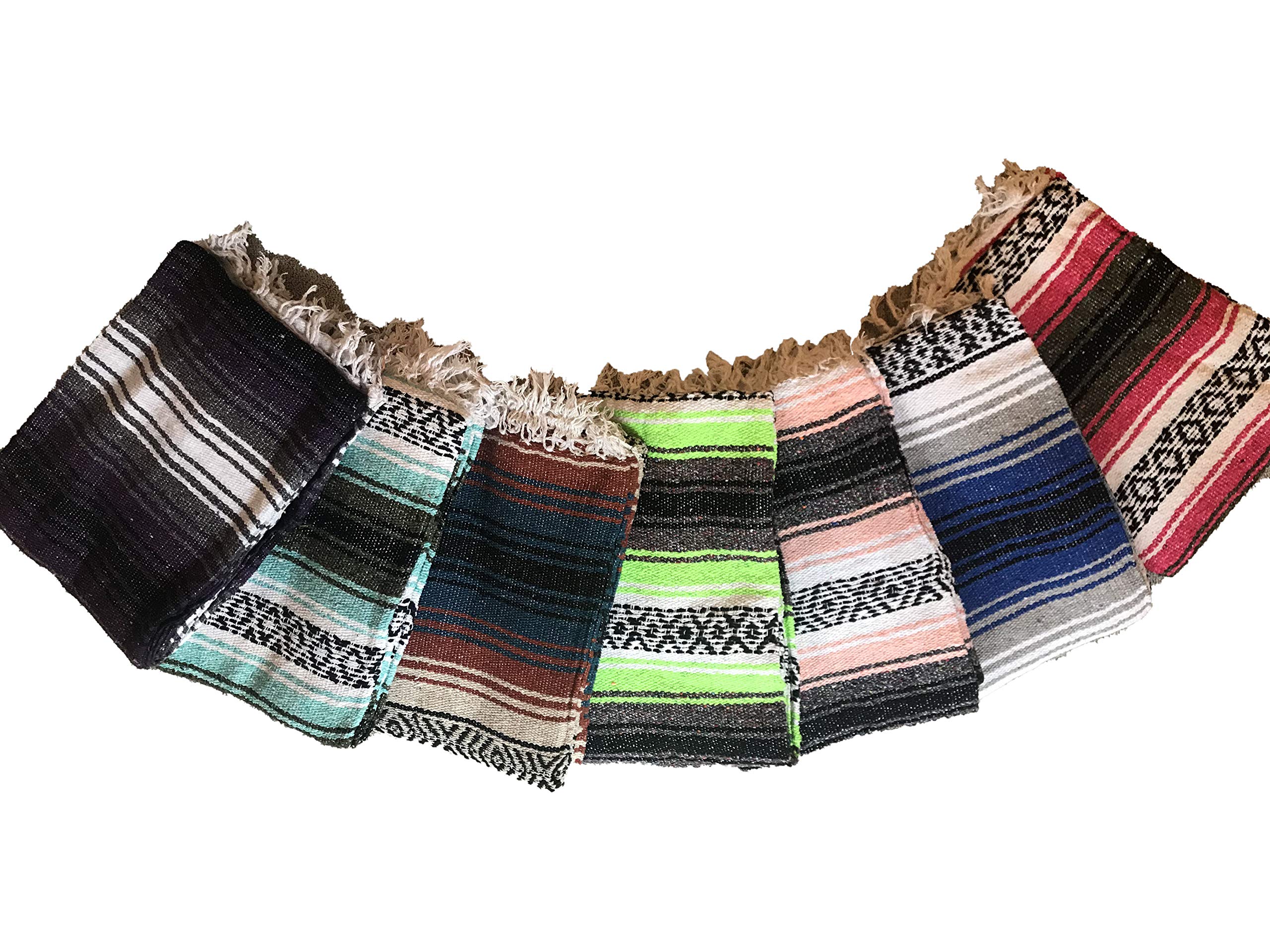 Authentic Mexican Falsa Blanket - Soft Yoga, Beach, Camping & Picnic Blanket - Cozy Car & Home Throw for Outdoor Adventures (Rustic Red) | Perfect for Beach Days, Camping Trips & Cozy Home Decor