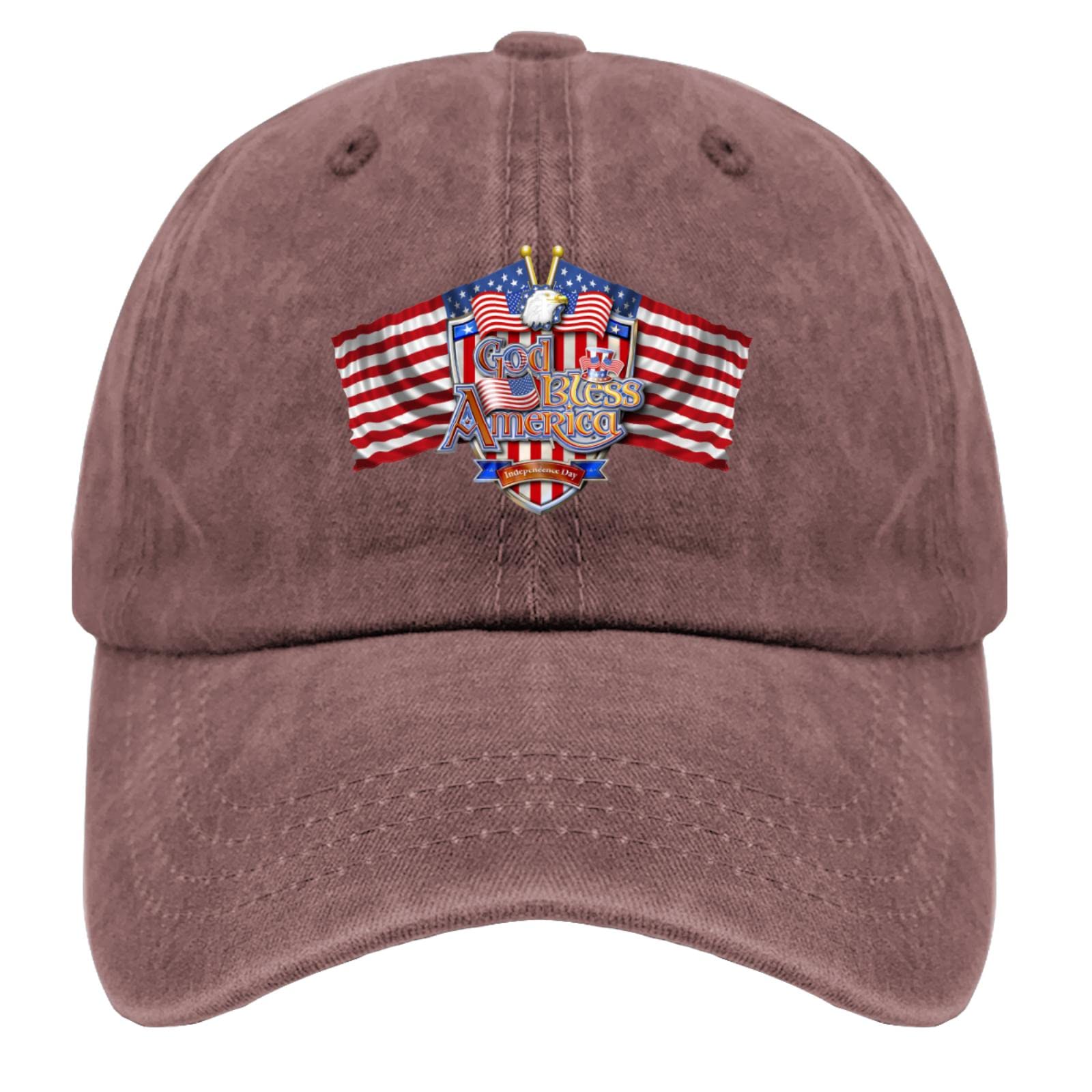 Vintage Cowboy Baseball Cap for Men - Cotton Washed American Flag Patriotic Hat - Perfect for Memorial Day, 4th of July & Outdoor Activities