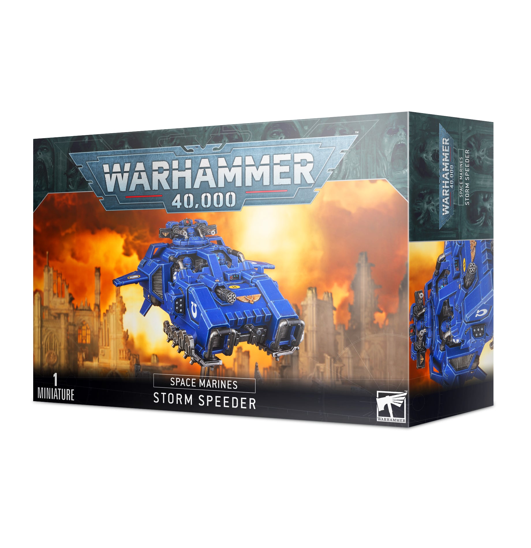Warhammer 40K Space Marines Storm Speeder - Fast Attack Vehicle for Tabletop Wargaming & Miniature Painting Enthusiasts - Perfect for Competitive Play and Collection Display