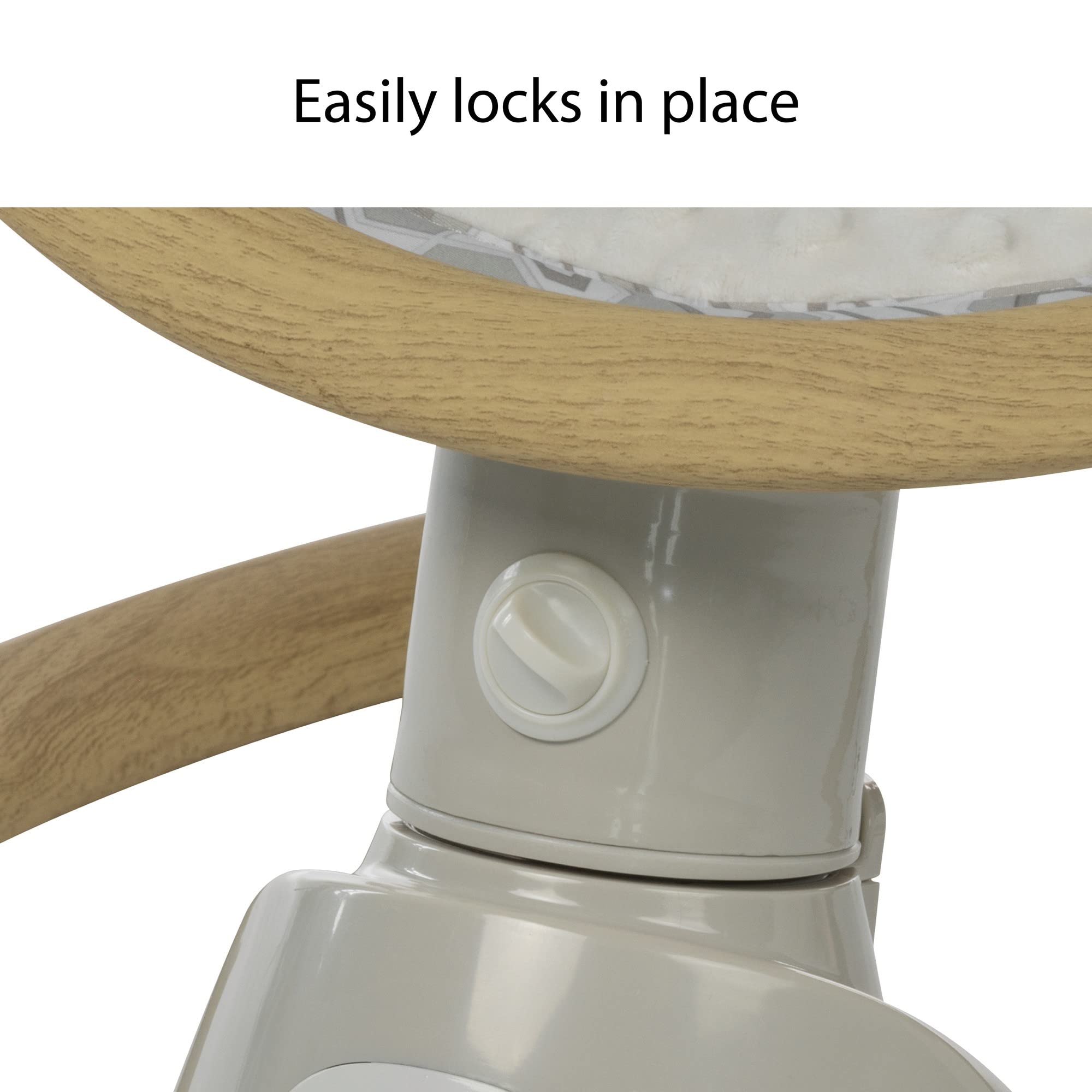 Safety 1st 5-in-1 Bluetooth Baby Swing with Digital Touch Screen & Remote Control - Gentle Rocking Motion for Newborns & Infants - Perfect for Nursery, Bedroom & Travel Use