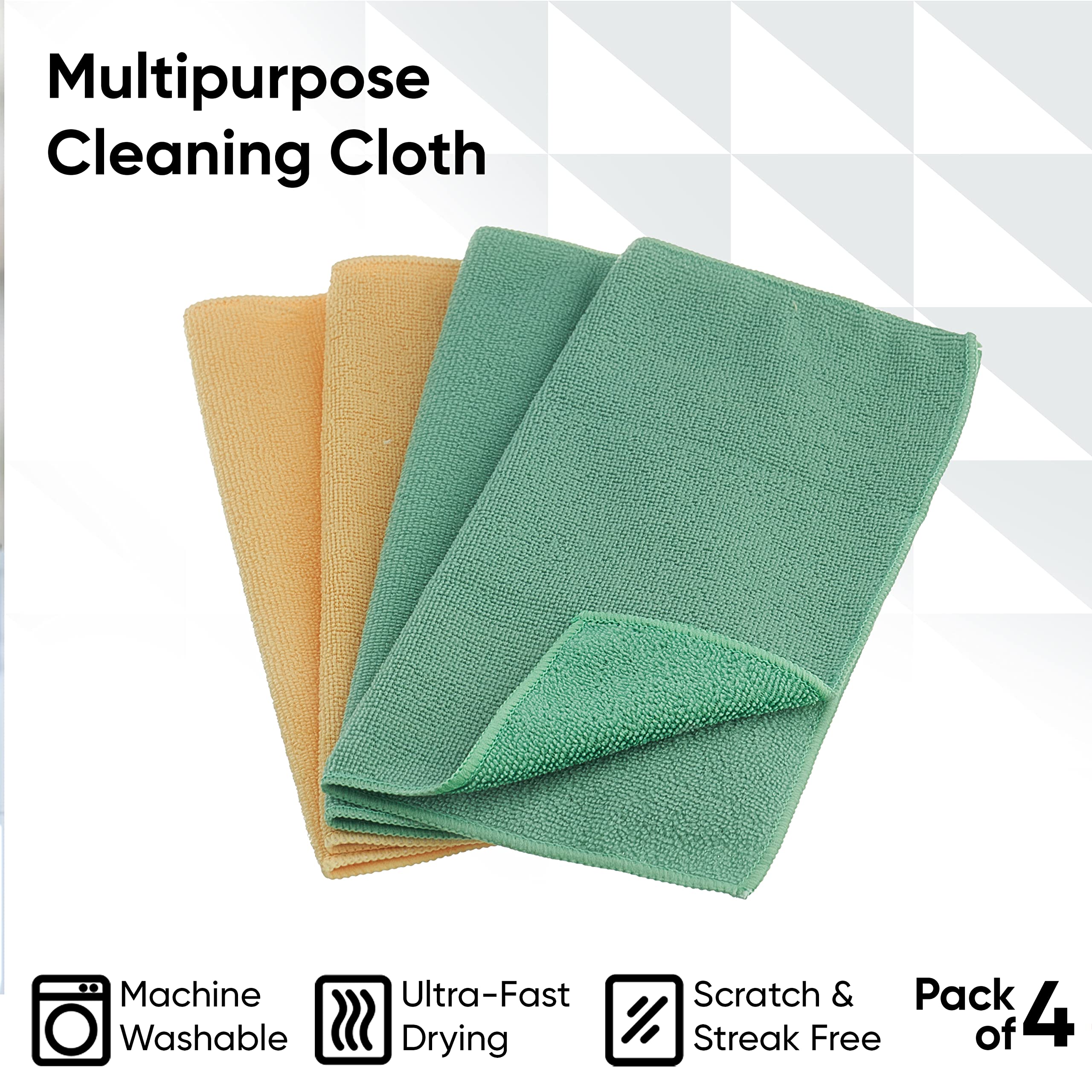 Superio Premium Microfiber Cleaning Cloths 16x16 Inches - Ultra Absorbent Reusable Kitchen Towels, Car Detailing & Household Cleaning Rags - No Streaks, No Scratches, No Detergents Needed - Perfect for Windows, Dishes, Cars & Office Cleaning
