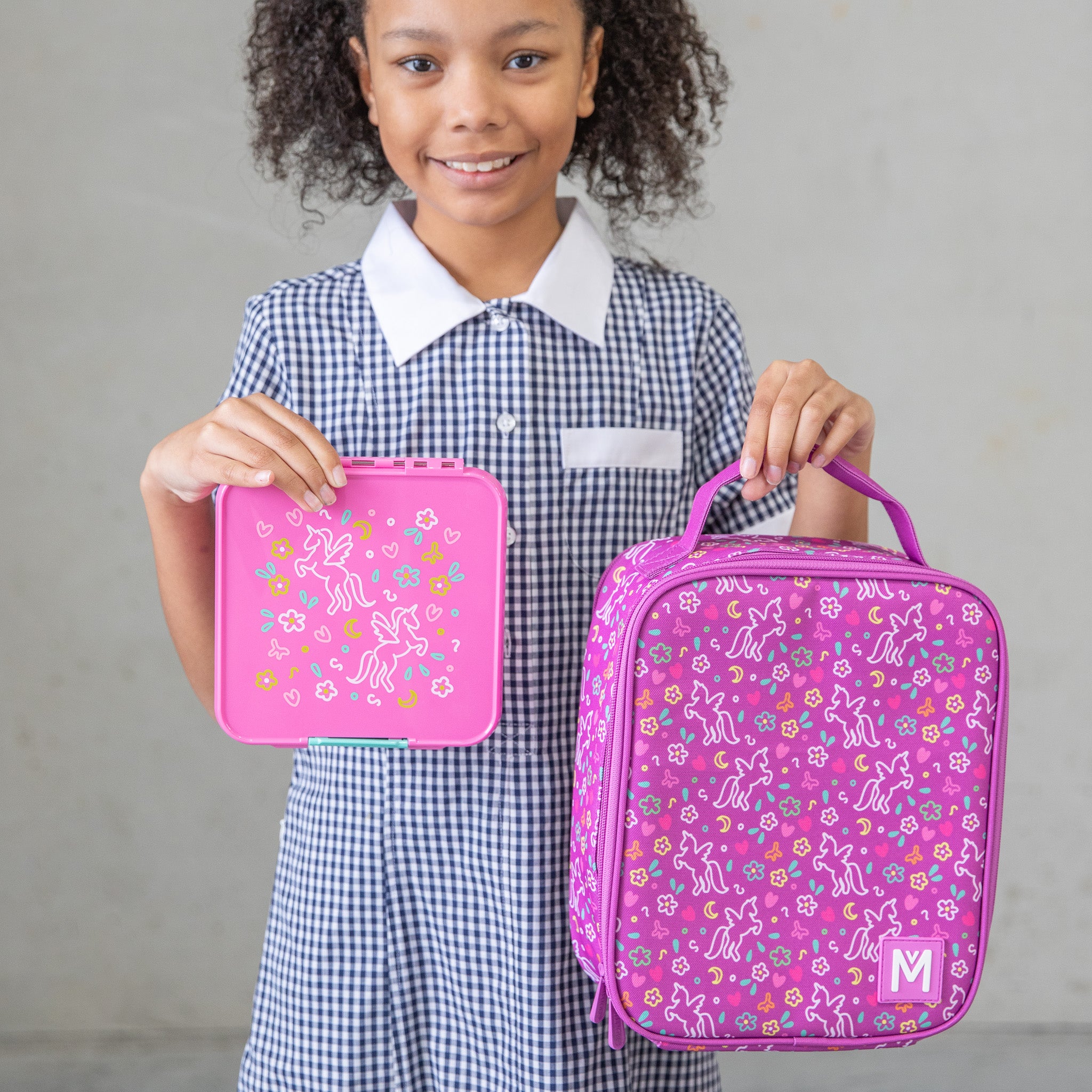 MontiiCo Large Insulated Lunch Bag for Kids - Leakproof Cooler Tote with Unicorn Design | Perfect for School, Work, Picnics & Outdoor Activities