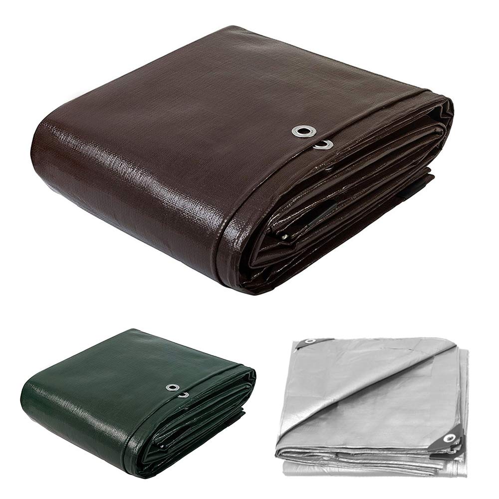 16 Mil 30x30FT Heavy Duty Waterproof Tarp Cover - UV & Rip Resistant, Reinforced Edges - Multi-Purpose Tarpaulin for Boat, RV, Canopy, Camping Tent, Shelter - Perfect for Outdoor Adventures, Construction Sites & Emergency Protection