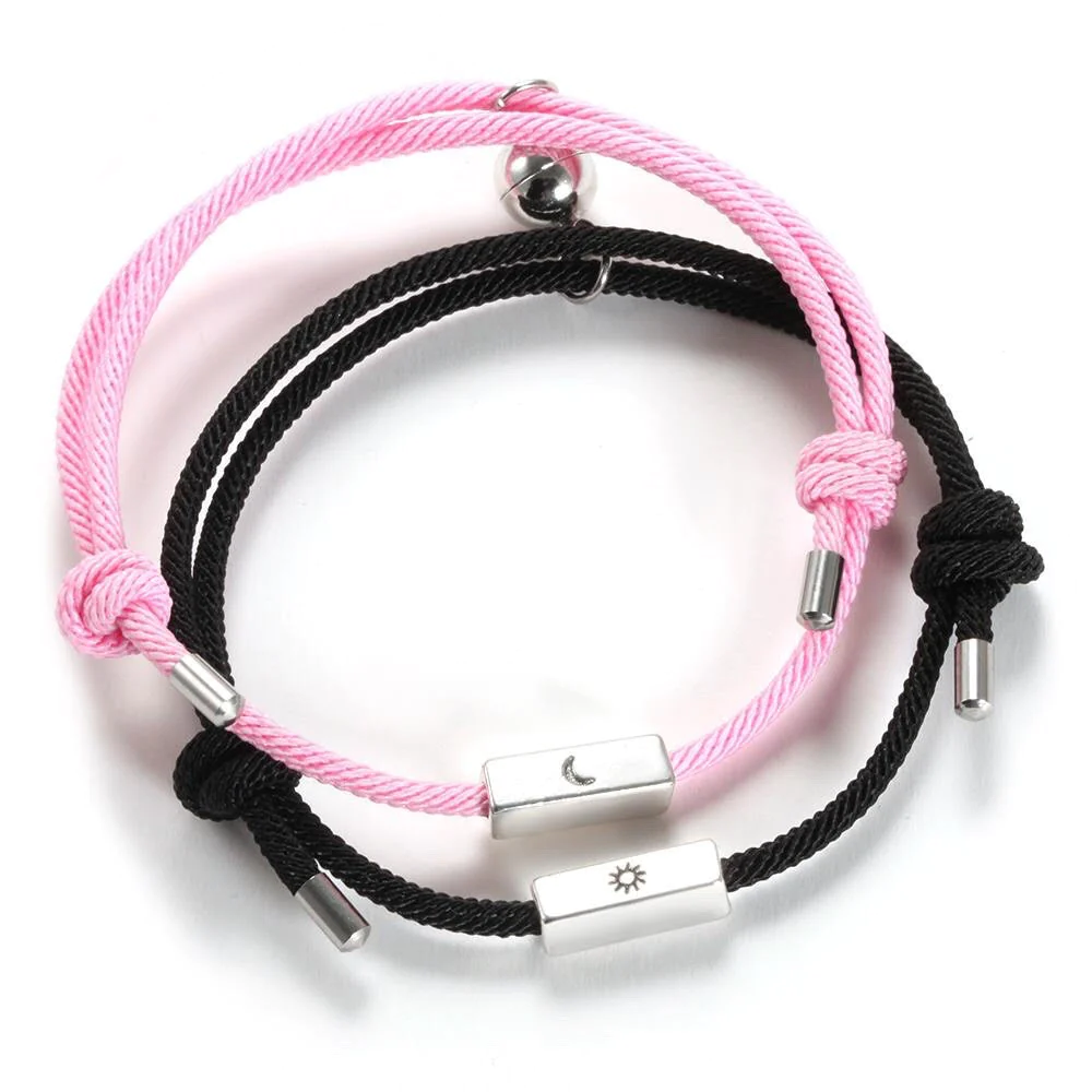 Stylish Alloy Love Each Other Couple Bracelet - Matching Romantic Gift for Couples, Anniversary, Valentine's Day - Perfect for Date Nights & Special Occasions