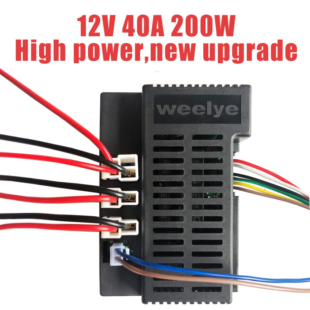 12V DIY Power Wheel Modification Kit - High Power Electric Car Wiring Harness & 2.4G Remote Control Set by Weelye - Replacement Parts for Kids Ride-On Cars - Perfect for Upgrading Children's Electric Vehicles at Home or Outdoor Play