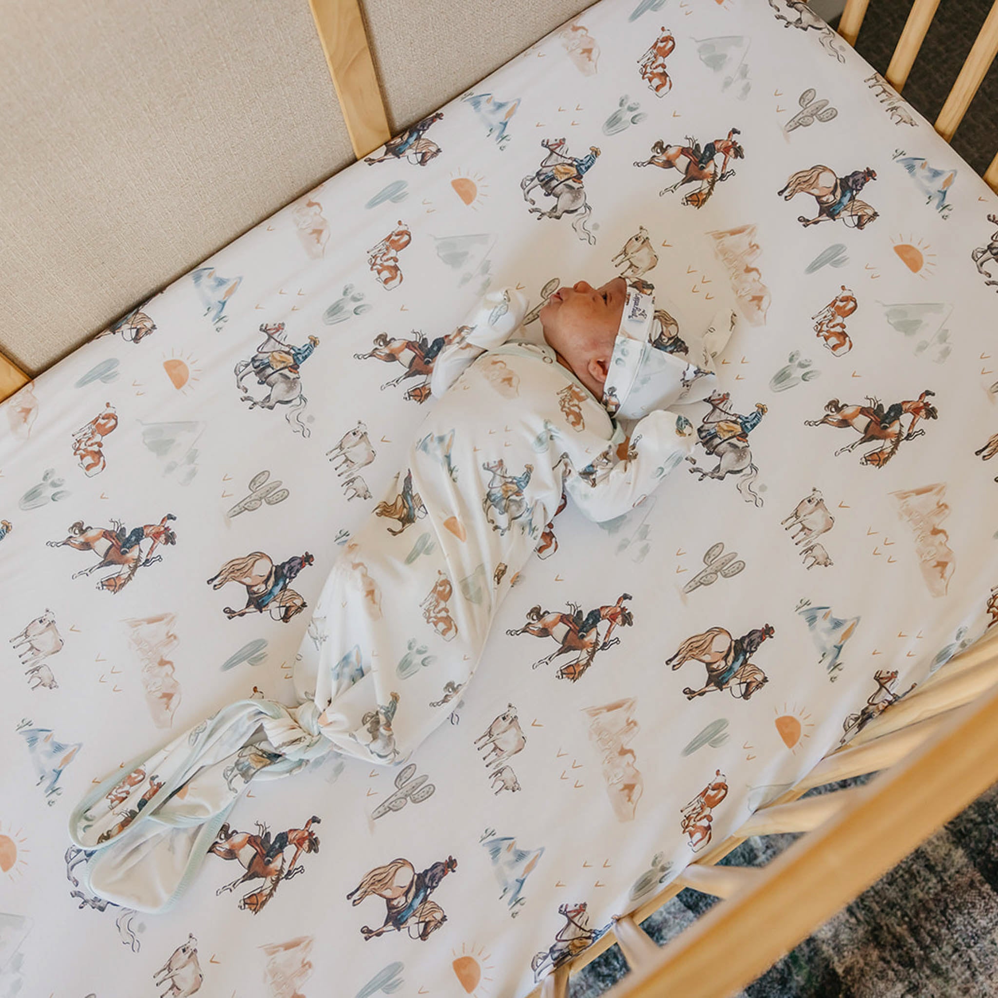 Boone Newborn Knotted Gown - Soft Baby Sleepwear for Newborns & Infants - Perfect for Hospital, Home & Photo Shoots