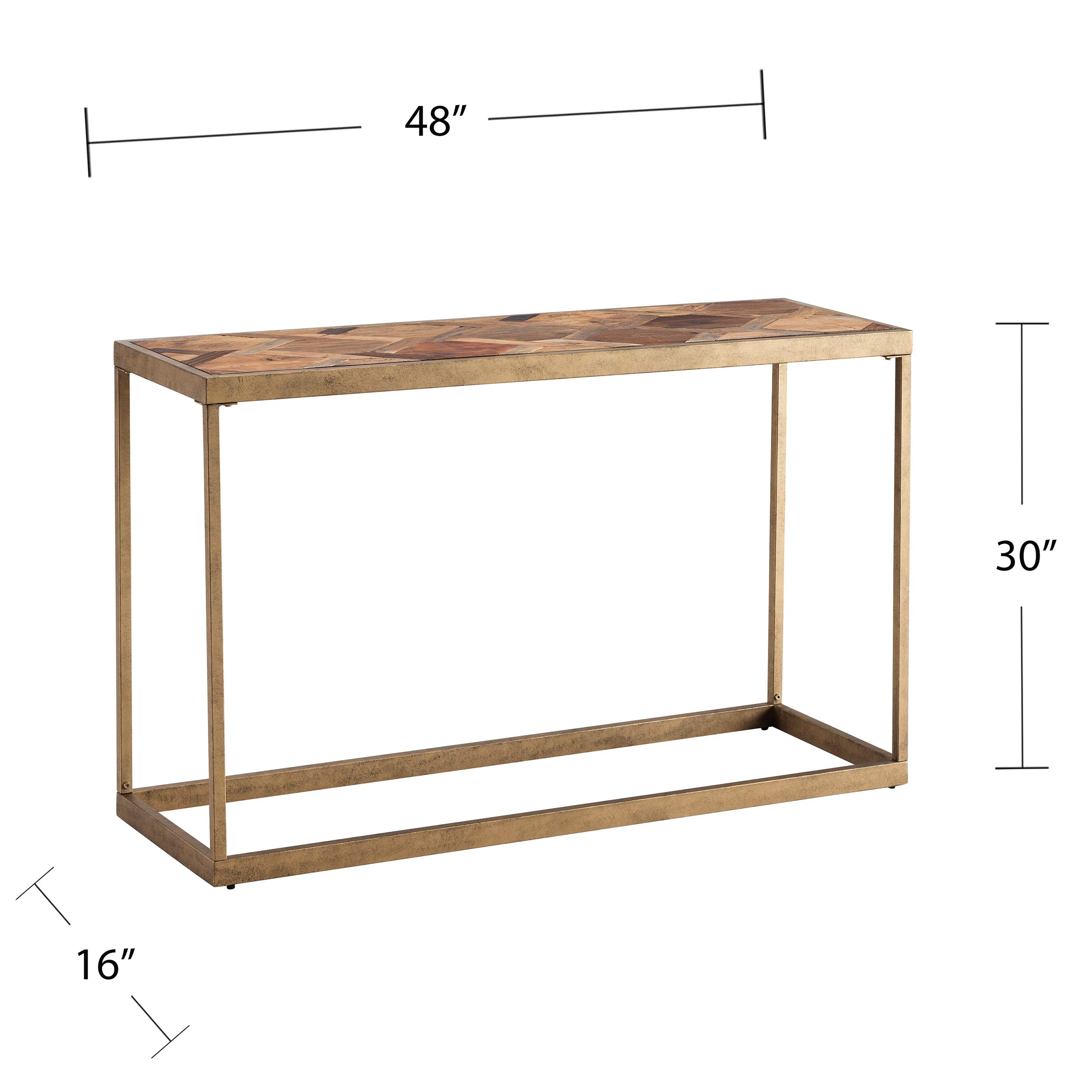 SEI Furniture Southern Enterprises Dorville Console Table - Natural Wood Entryway Table for Hallway, Living Room & Foyer Decor