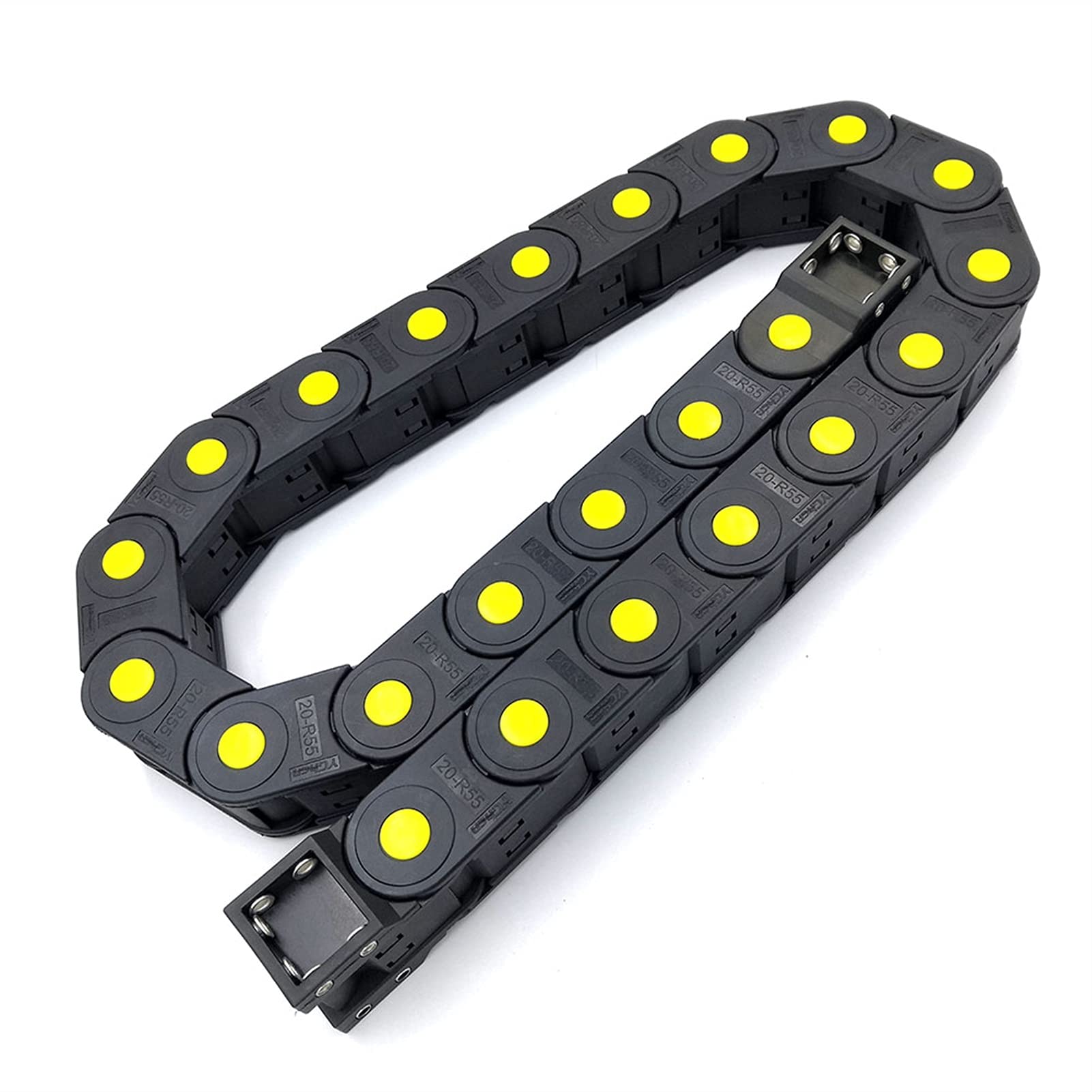 120x50mm Open Side Cable Drag Chain with Connectors - Heavy Duty Wire Carrier Track for CNC Machines, Robotics & Industrial Automation Equipment