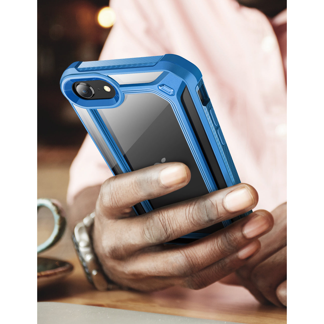 iPhone SE Unicorn Beetle Exo Clear Case - Blue | Shockproof & Scratch-Resistant Protective Cover | Perfect for Everyday Use, Outdoor Activities & Travel