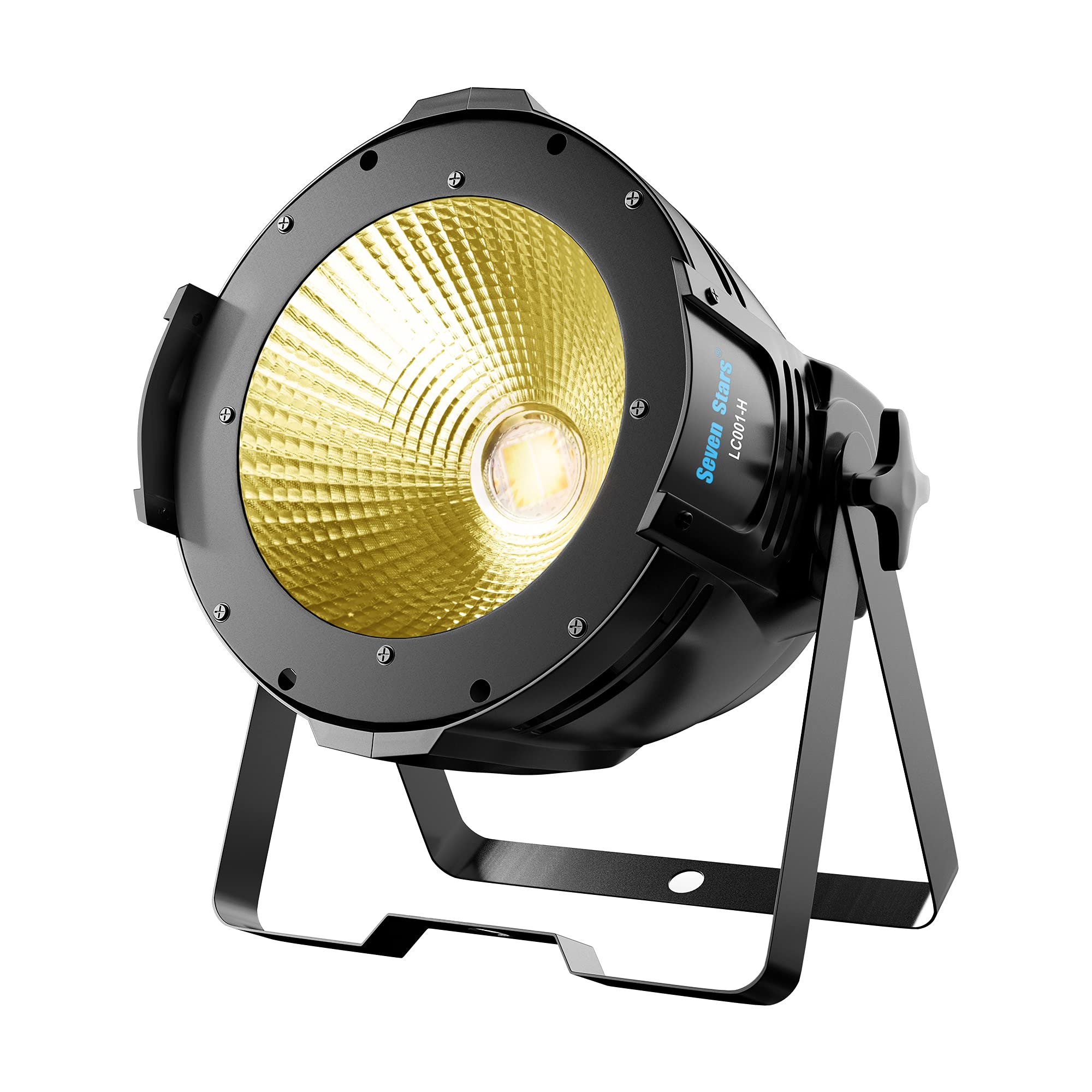 SevenStars 100W DMX COB Par Light - Warm & Cold White LED Stage Lighting with Sound Activation | Professional DJ Lights for Weddings, Concerts, Parties, Clubs & Camping | Perfect for Stage Shows, Live Performances & Event Lighting