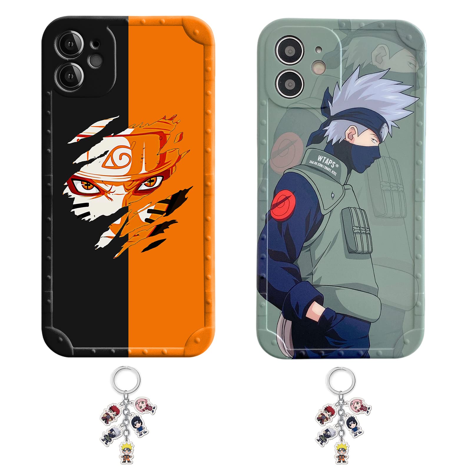 Anime Phone Case for iPhone 12 Pro Max/11/13/XR - Cute Cartoon Character Design with Free Keychain - Perfect for Anime Fans, Cosplay & Daily Use