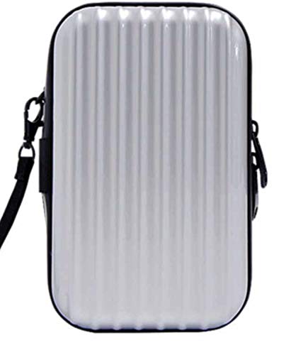 **Premium Travel Crossbody Bag for Women & Men - Durable Hardcase Toiletry Organizer, Weekender Carry-On Luggage (Silver) - Perfect for Airports, Weekend Getaways & Business Trips**