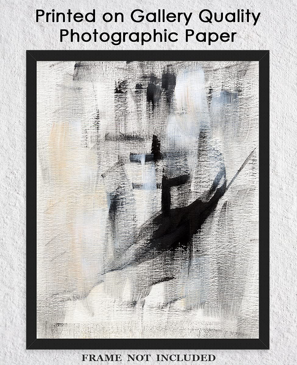 Contemporary Brush Texture Abstract Wall Art - Minimalist Aesthetic Boho Decor for Home Office Bedroom Living Room - Unframed 8x10 Inch Posters | Perfect for Modern Spaces & Gallery Walls
