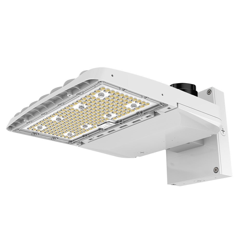 Vela II LED Parking Lot Light - 240W/220W/200W/170W Selectable - 34,888 Lumens - 3 CCT - Type III - 120-277V - 1000W Equal - White Finish - Outdoor Commercial Lighting for Parking Lots, Warehouses & Gas Stations