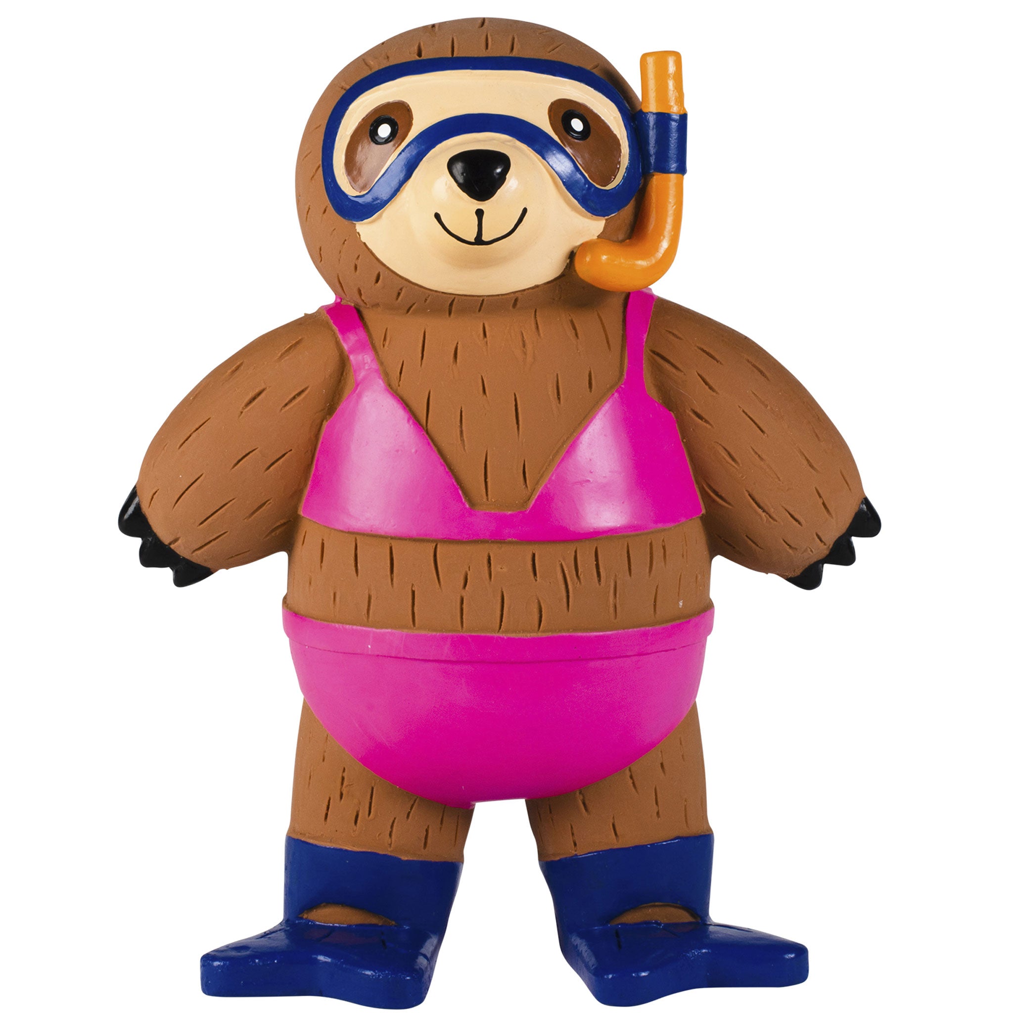 Fringe Eat Sleep Snorkel Sloth Brown Dog Chew Toy - Durable Plush Squeaky Toy for Small & Medium Dogs - Perfect for Playtime, Training & Cuddling