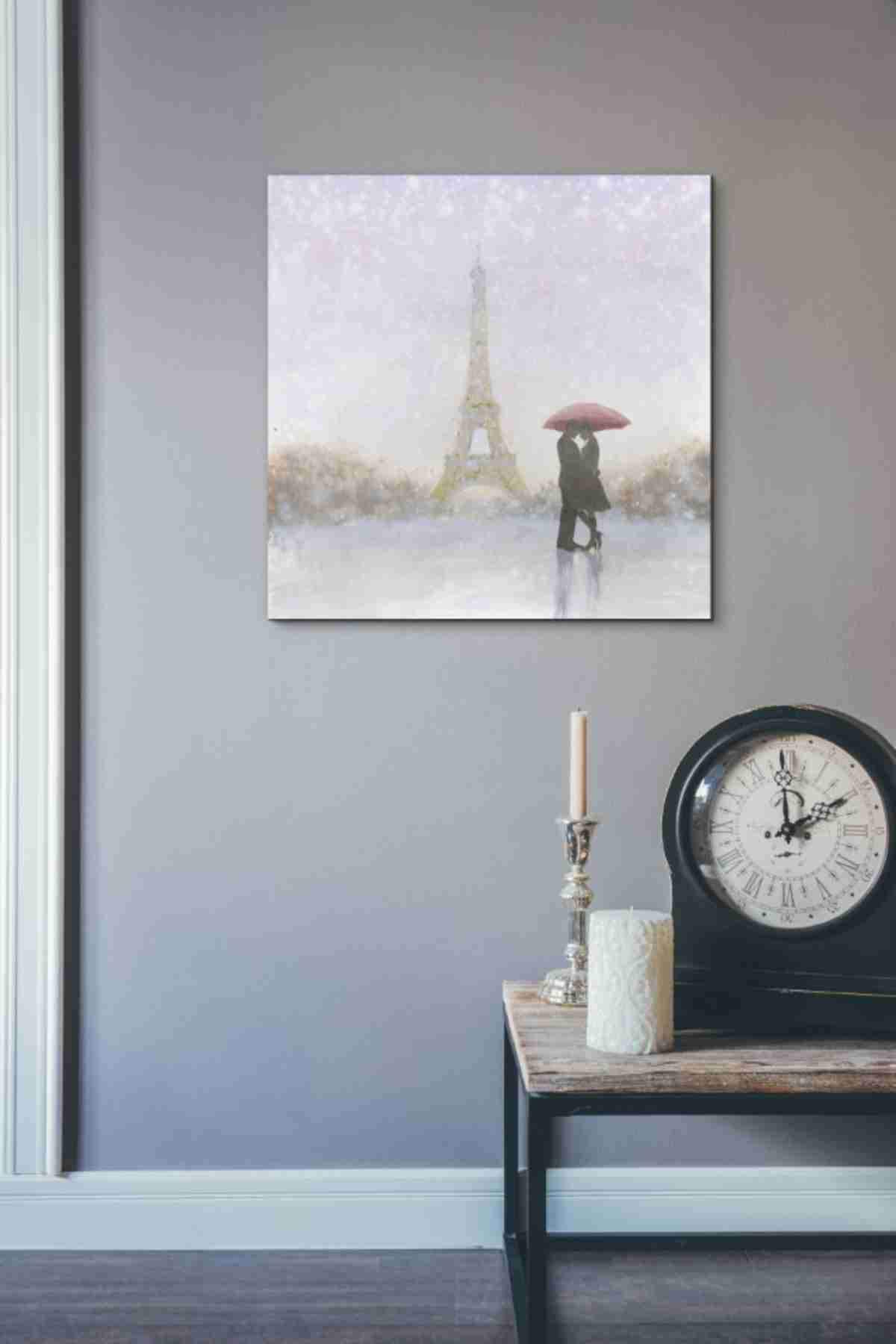 Marco Fabiano 'Eiffel Romance' 18x18 Inch Paris Canvas Wall Art - Perfect for Living Room, Bedroom & Office Decor