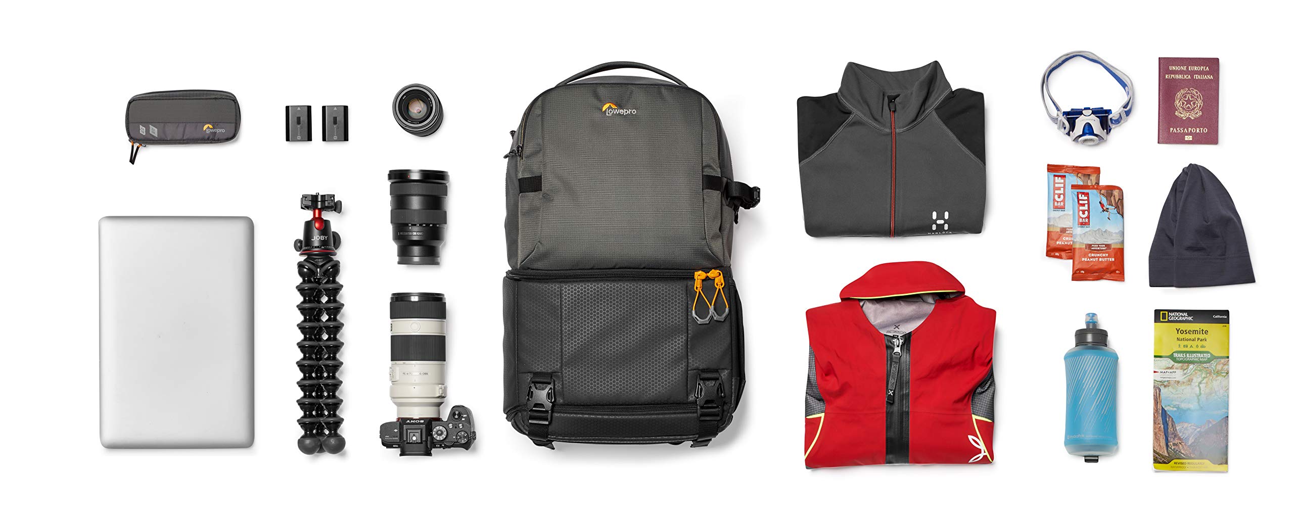 Lowepro Fastpack BP 250 AW III DSLR Camera Backpack - Waterproof DSLR Bag for Nikon D850, Mirrorless Cameras with Quick Access & 13