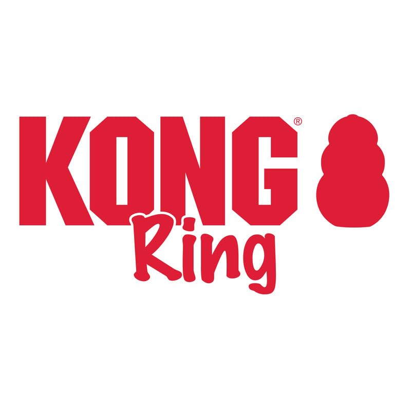 KONG Ring Medium/Large Dog Chew Toy (2-Pack) - Durable Rubber Chewing Toy for Aggressive Chewers, Interactive Play & Training