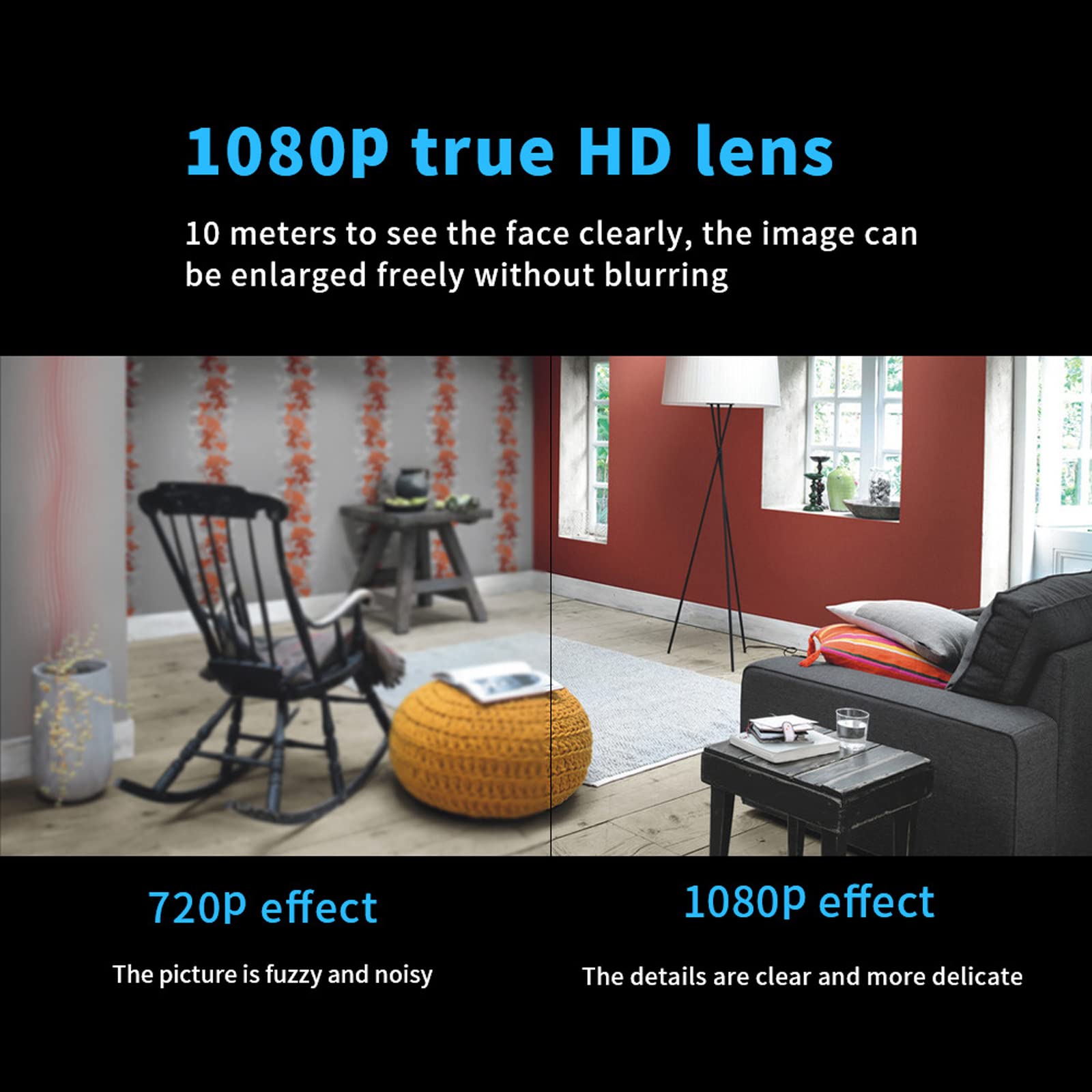 Mini WiFi Spy Camera 1080P HD with Night Vision - Hidden Camera for Home, Office & Store Security