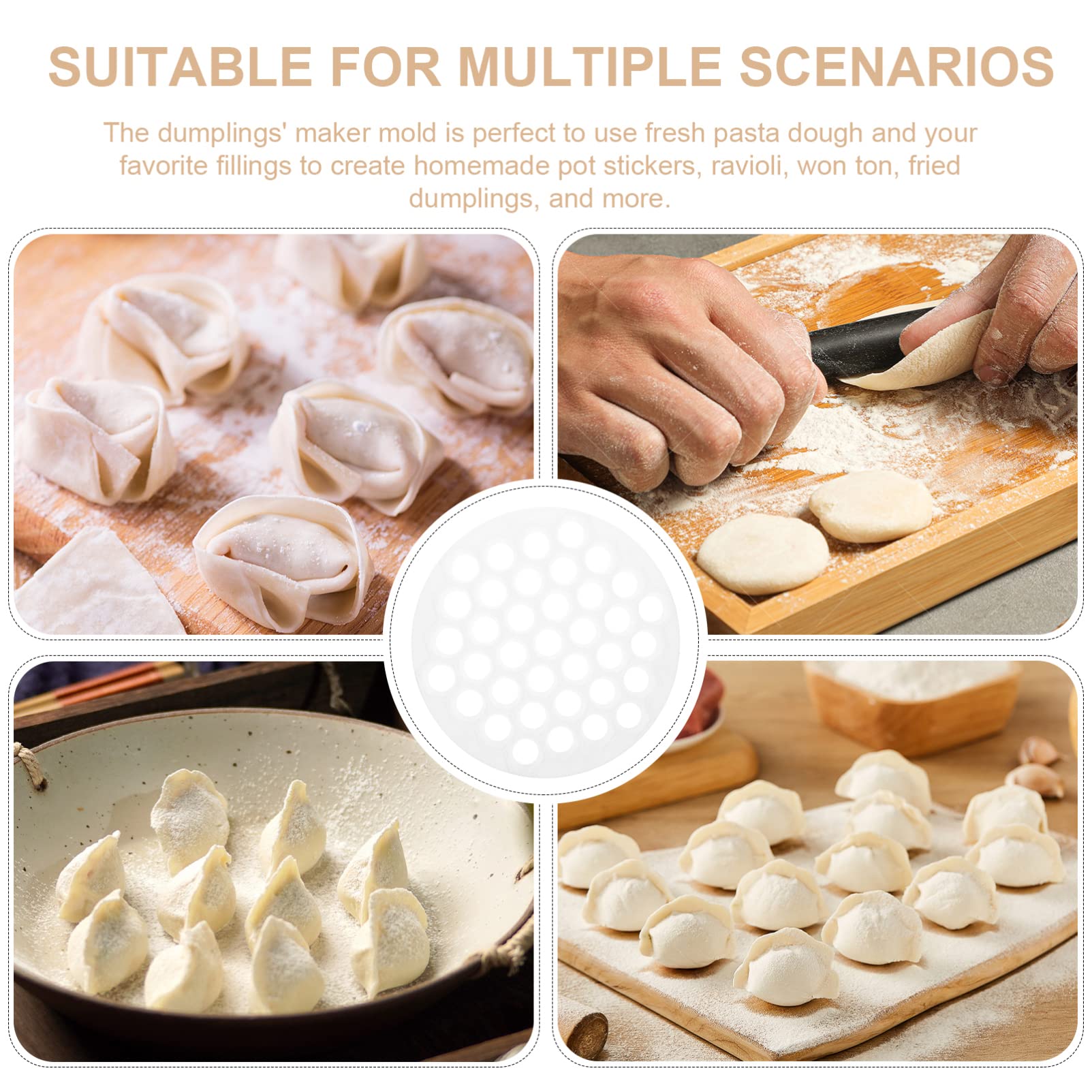 UPKOCH 37-Hole Dumpling Maker Mold - Professional Pelmeni & Meatball Mold for Homemade Dumplings, Pierogi, Gyoza | Perfect for Family Cooking, Meal Prep & Asian Cuisine Lovers