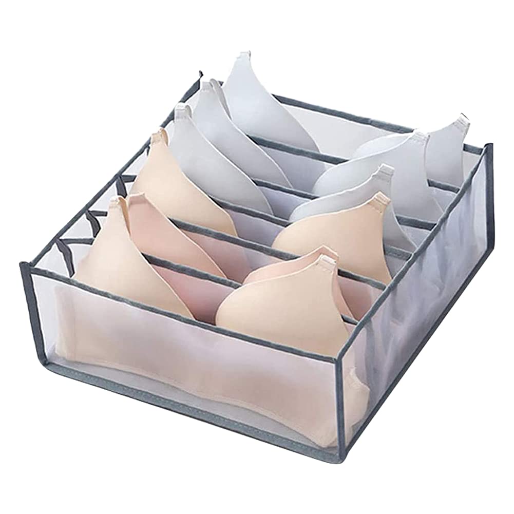 Yingban Underwear Organizer Box with Compartments - Socks, Bras & Underwear Storage Drawer Divider for Closet Organization | Perfect for Bedroom, Dresser & Travel Use