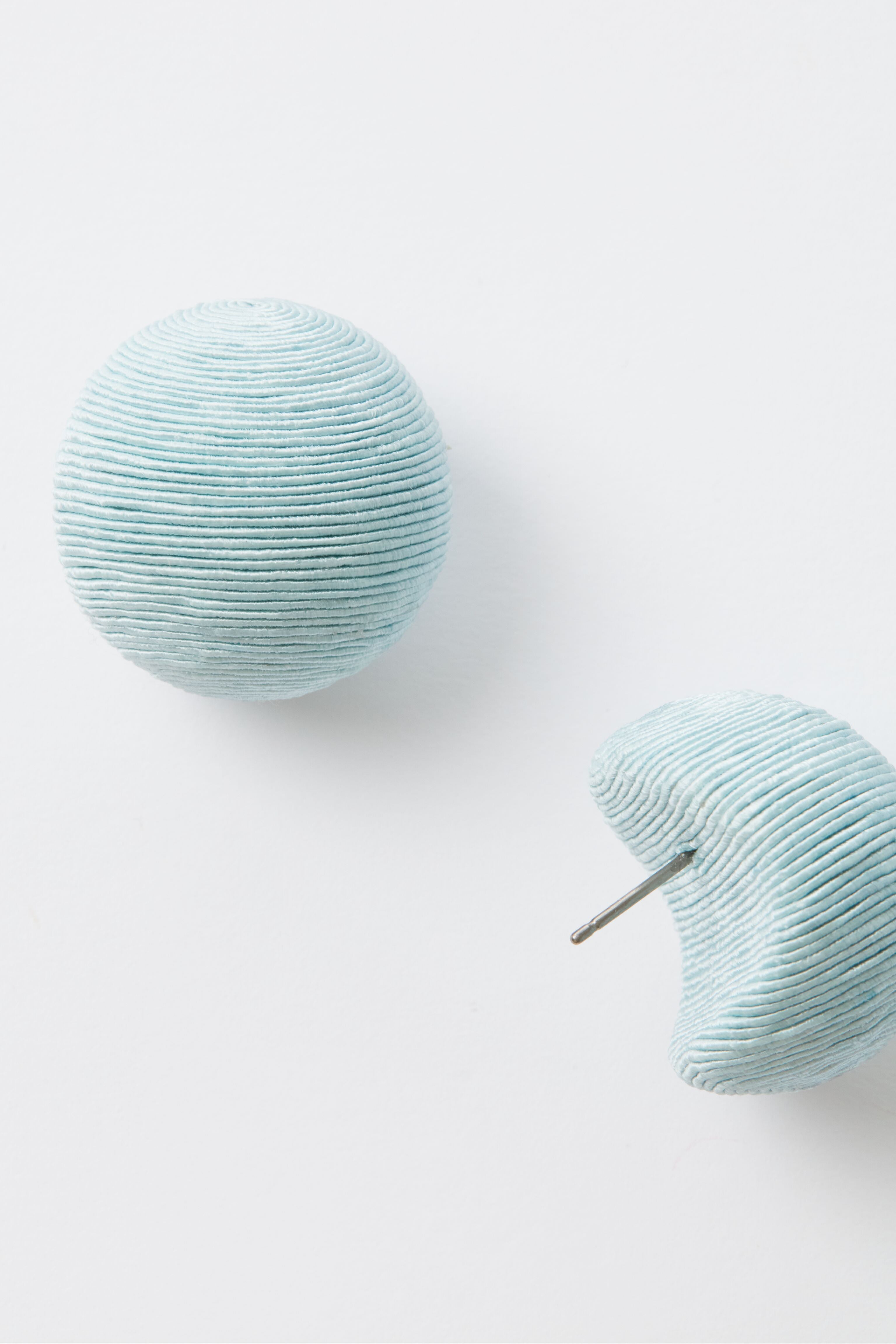 Blue Silk Casey Stud Earrings for Women - Elegant & Hypoallergenic Fashion Jewelry - Perfect for Parties, Weddings & Everyday Wear