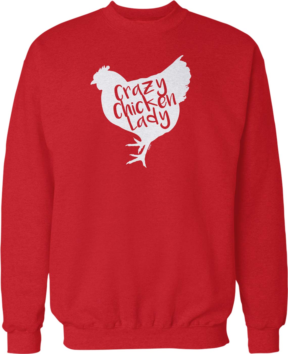 Crazy Chicken Lady Crew Neck Sweatshirt - Funny Farm Animal Graphic Tee for Women - Perfect for Chicken Lovers, Farmers & Country Life Enthusiasts - Great for Farm Visits, Backyard Chicken Keeping & Rural Lifestyle