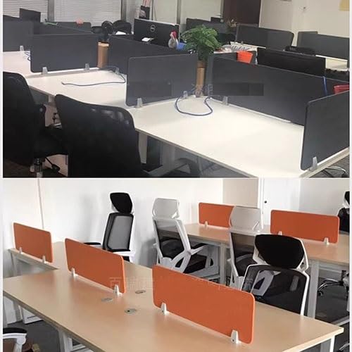 2 Pack Acoustic Desk Privacy Divider - Freestanding Noise Reducing Panel for Office, Classroom & Home Workspace (30x120cm, Orange) - Perfect for Open Offices, Study Areas & Focus Zones