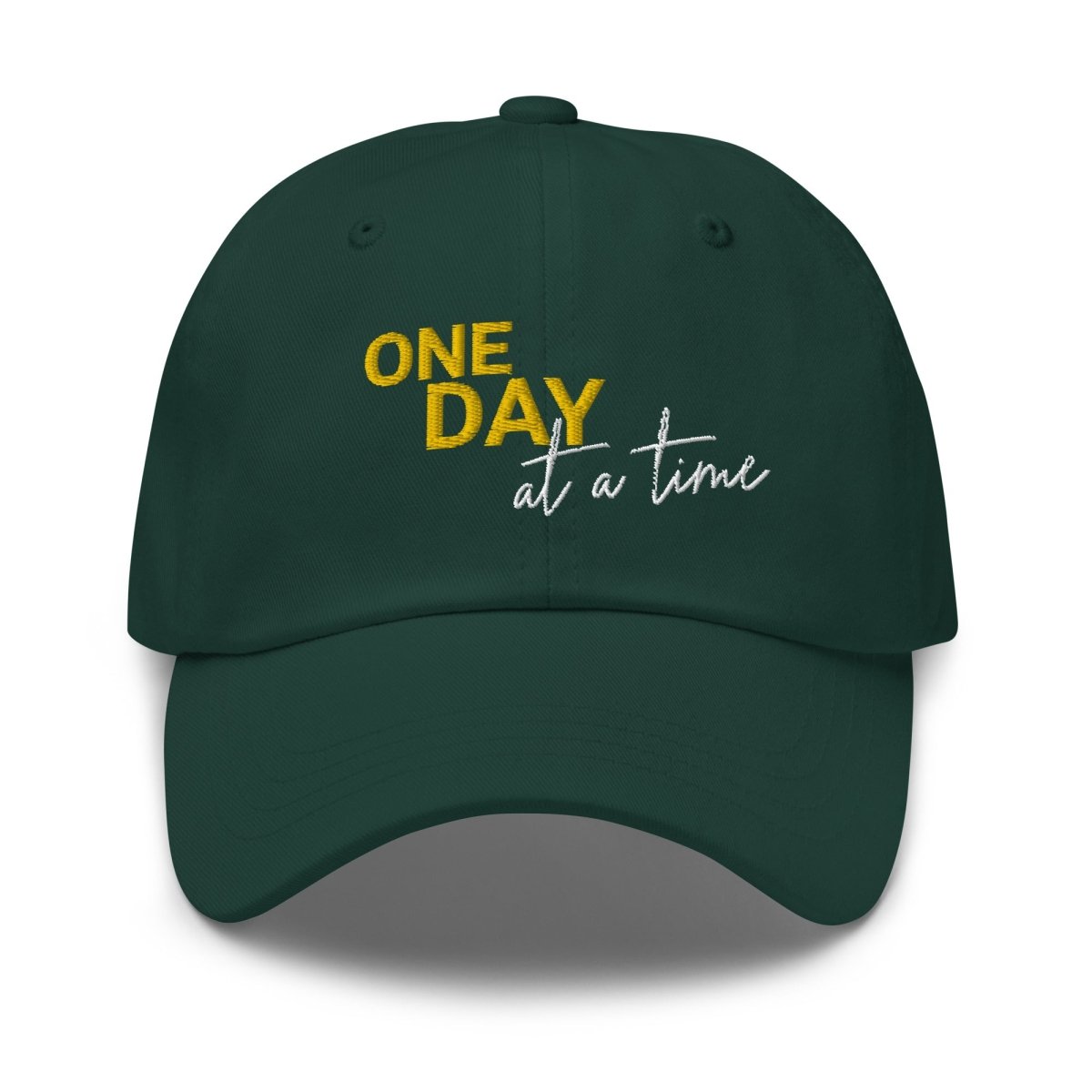 One Day At A Time Embroidered Dad Hat - Adjustable Cotton Baseball Cap for Men & Women - Perfect for Casual Wear, Outdoor Activities, and Daily Fashion