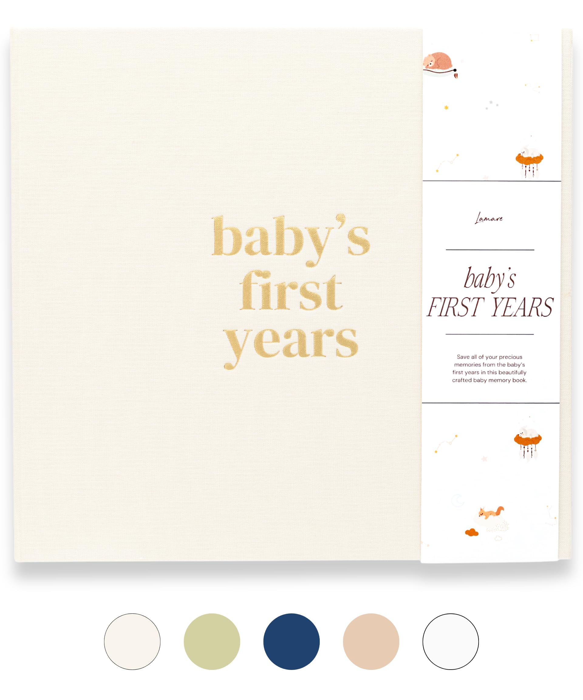 Lamare Baby First Year Memory Book for Girls & Boys - Pregnancy to Childhood Milestone Keepsake Journal | Perfect Baby Shower Gift & New Parent Keepsake for Recording Precious Moments