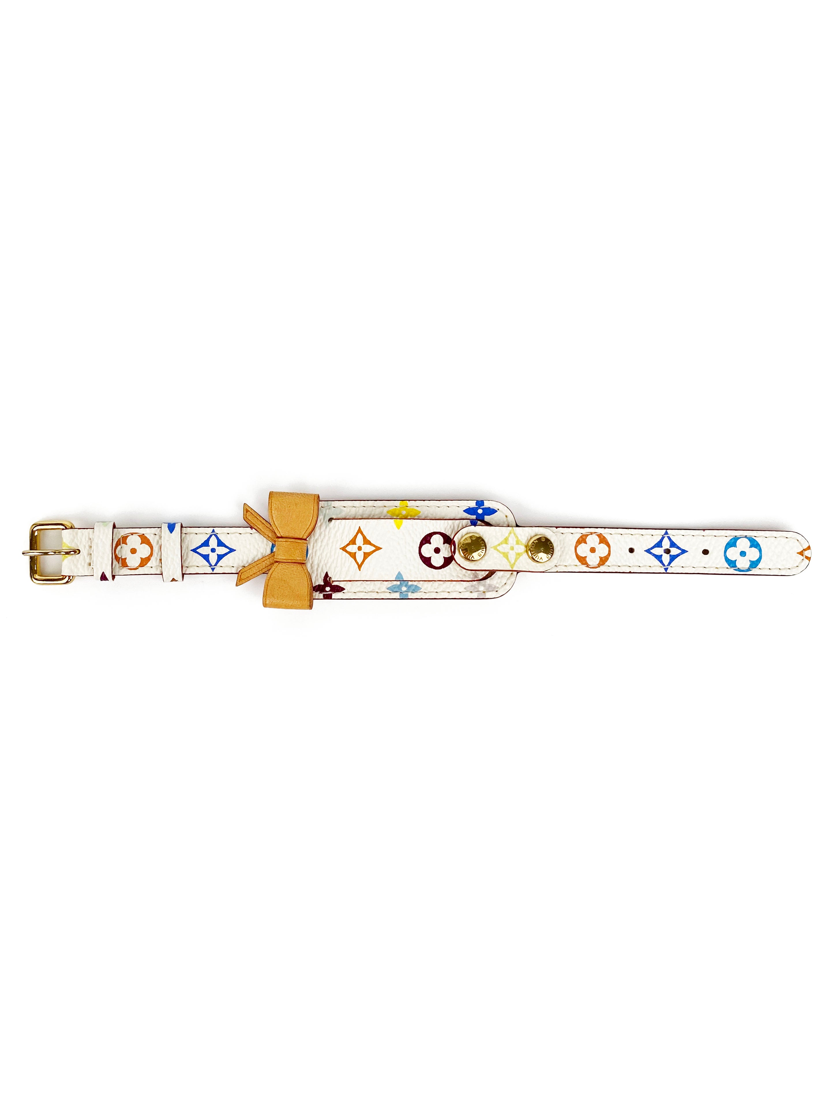 Authentic Louis Vuitton Multicolor Monogram Vintage Porte Adresse Bracelet - Stylish Accessory for Women's Fashion & Everyday Luxury Wear
